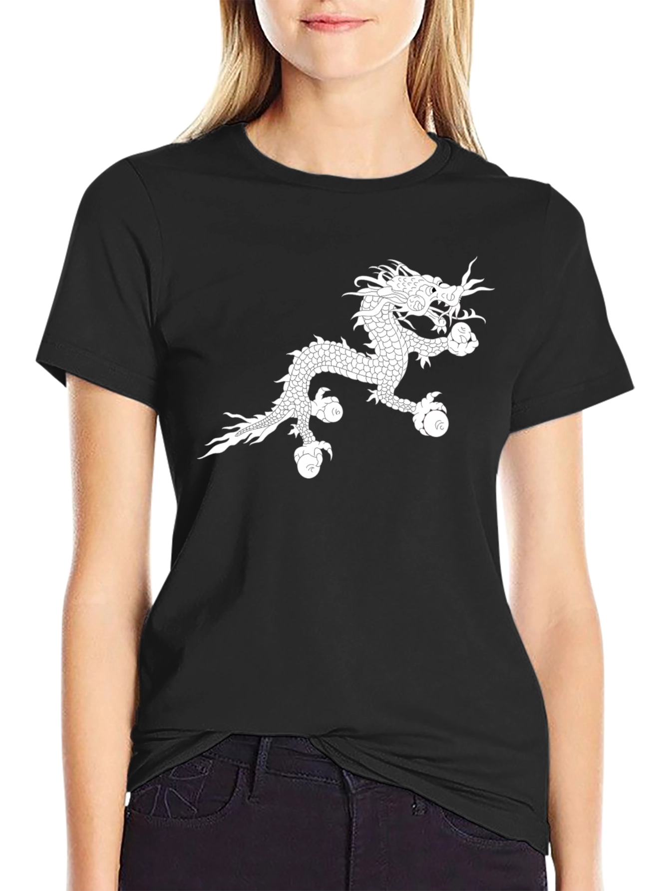 Dragon Graphic Tee - Black Cotton Comfort