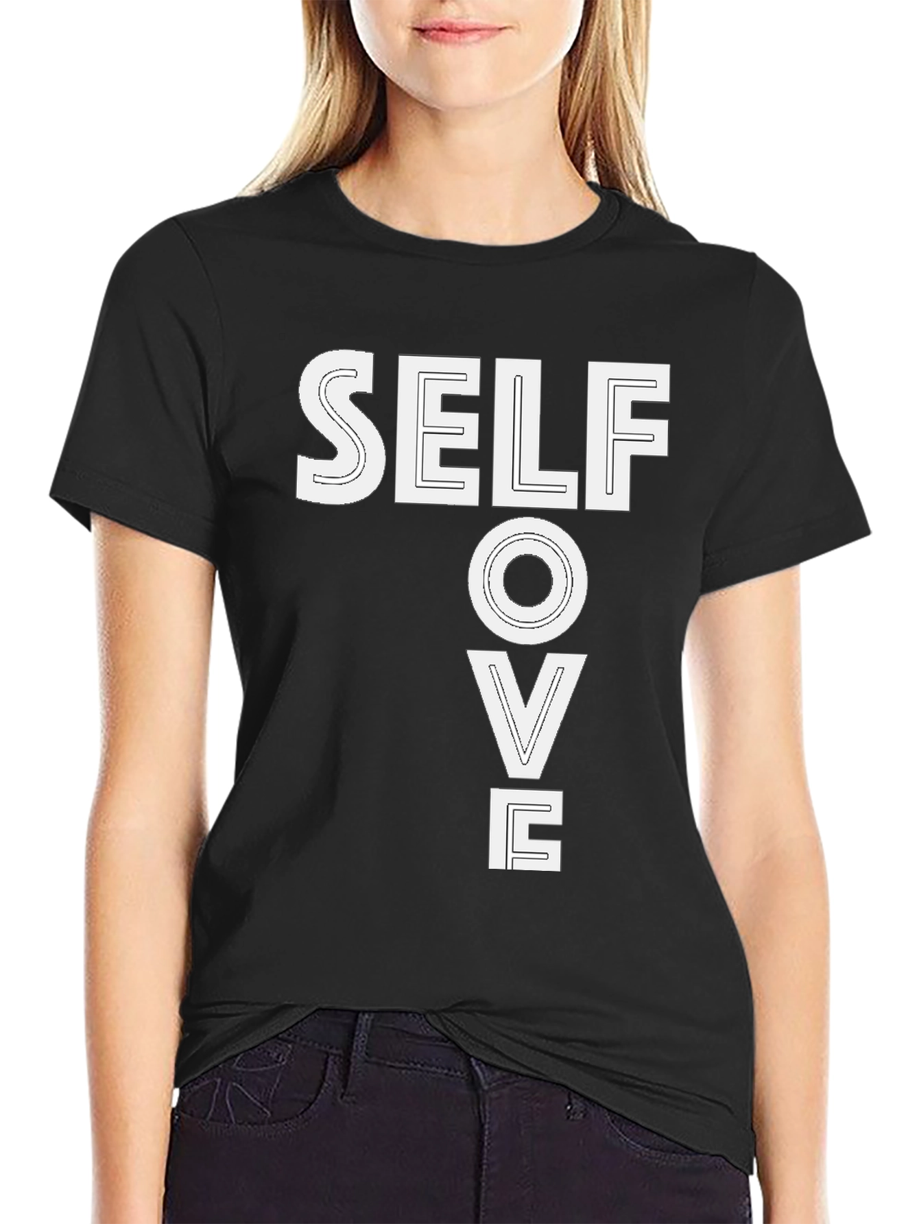 Self Love Black Graphic Tee