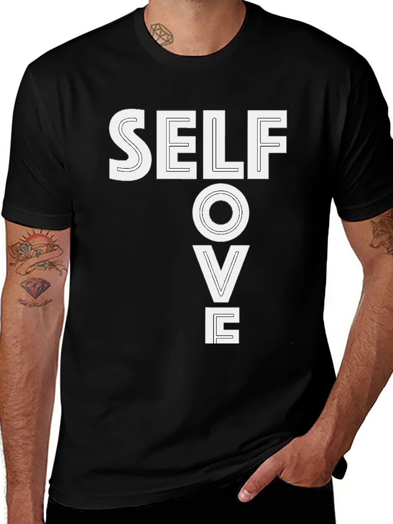 Self Love Black Graphic Tee