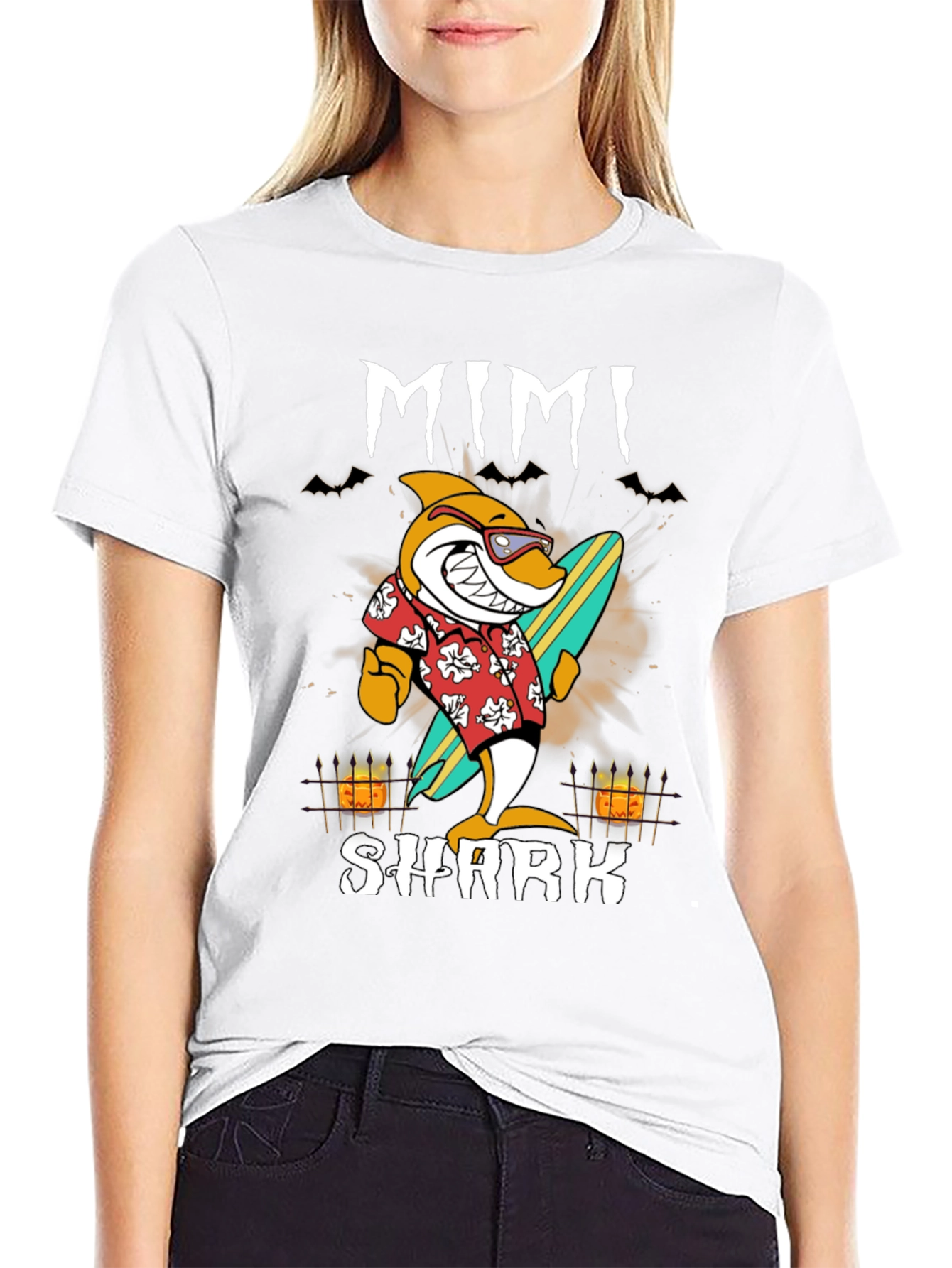 Mimi Shark Halloween Graphic Tee