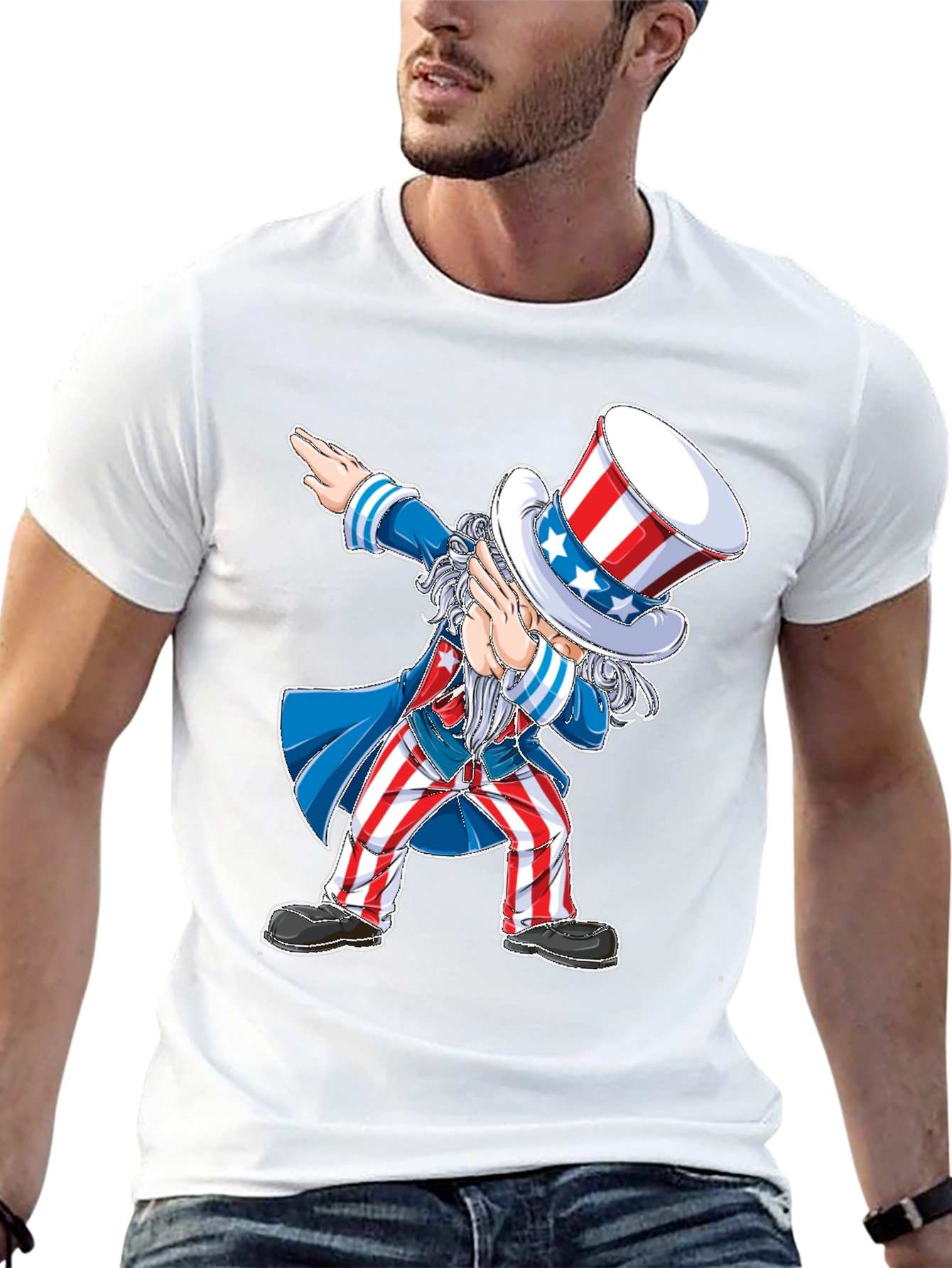 Uncle Sam Dabbing Patriotic T-Shirt