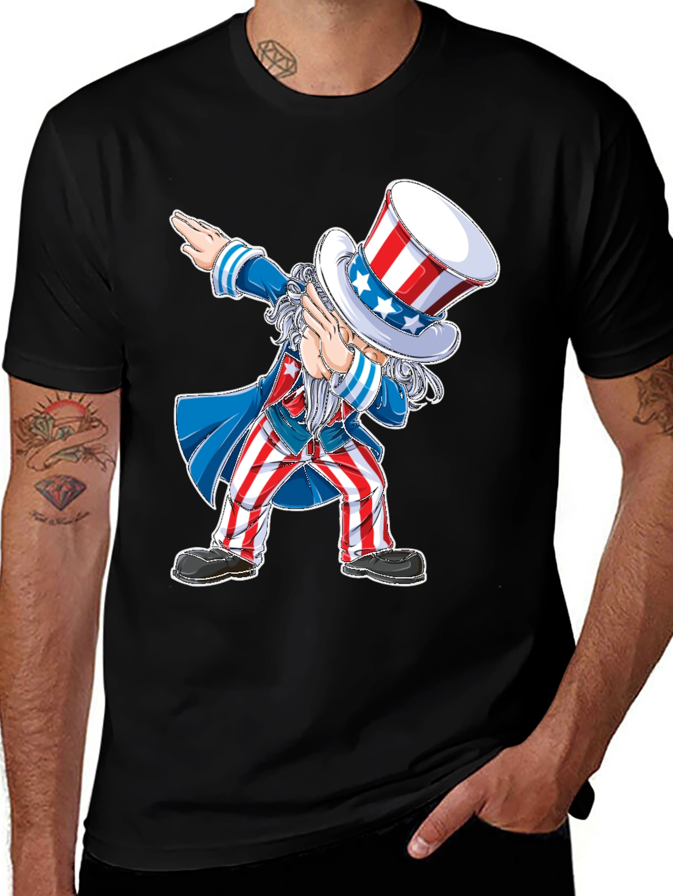 Uncle Sam Dabbing Patriotic T-Shirt
