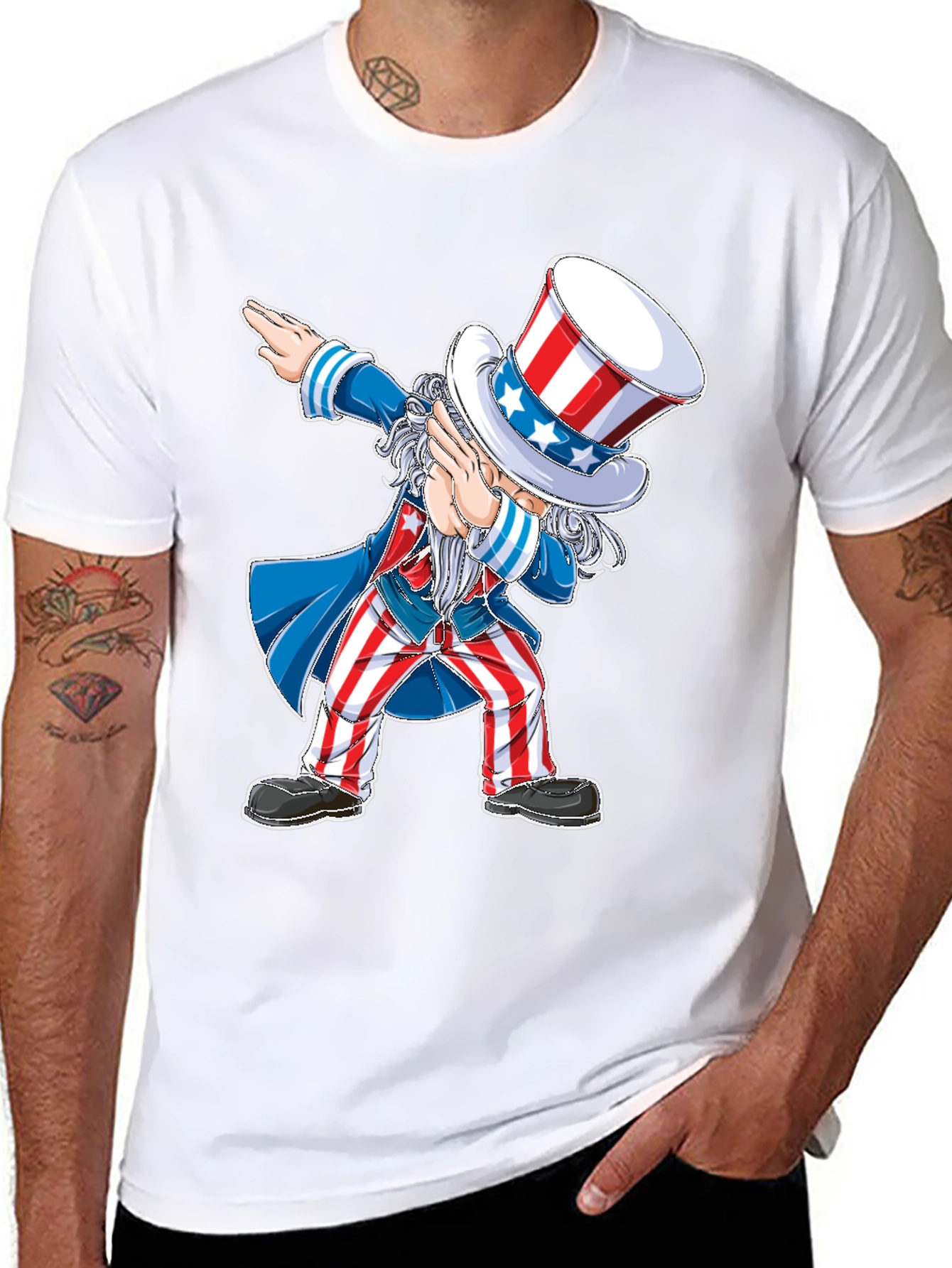 Uncle Sam Dabbing Patriotic T-Shirt