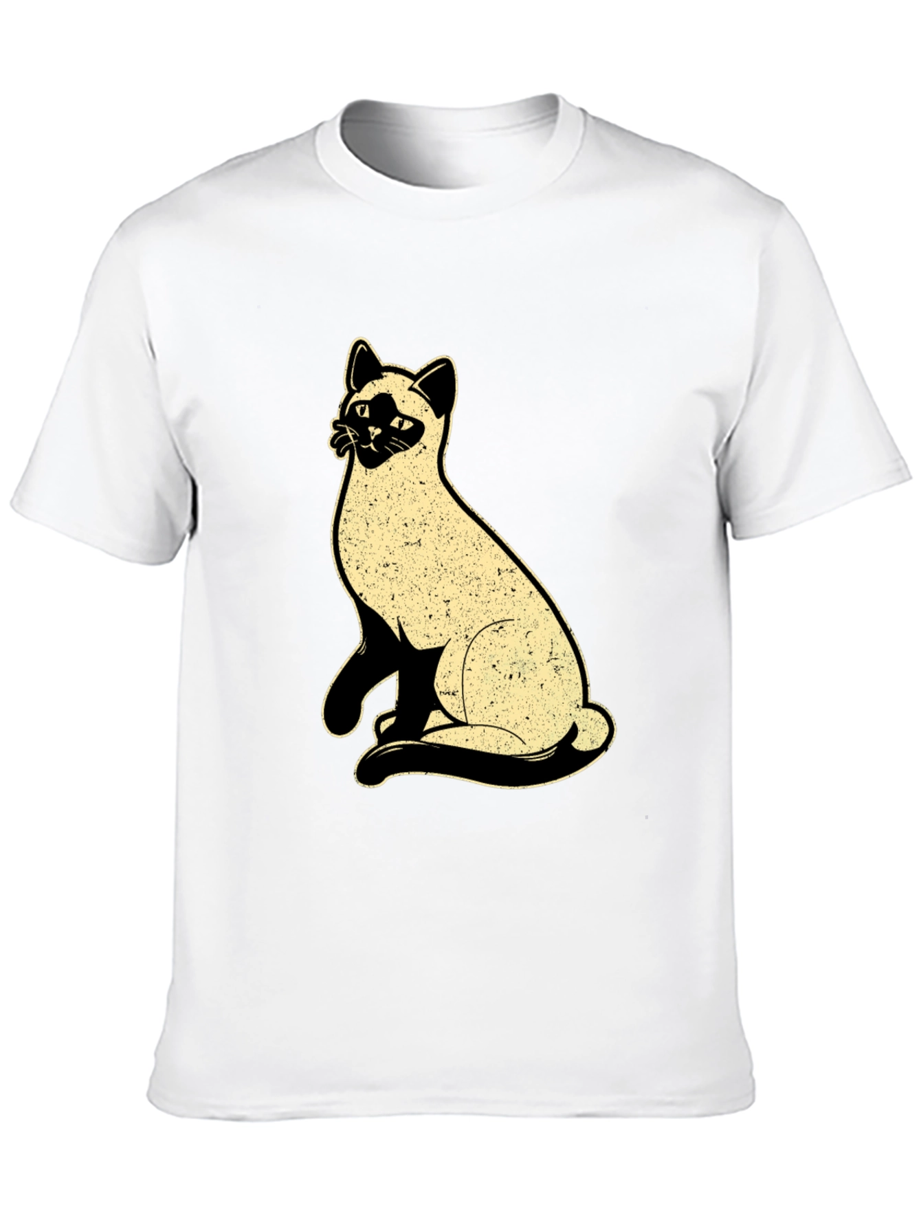 Siamese Cat Graphic Tee - Unisex Black T-Shirt