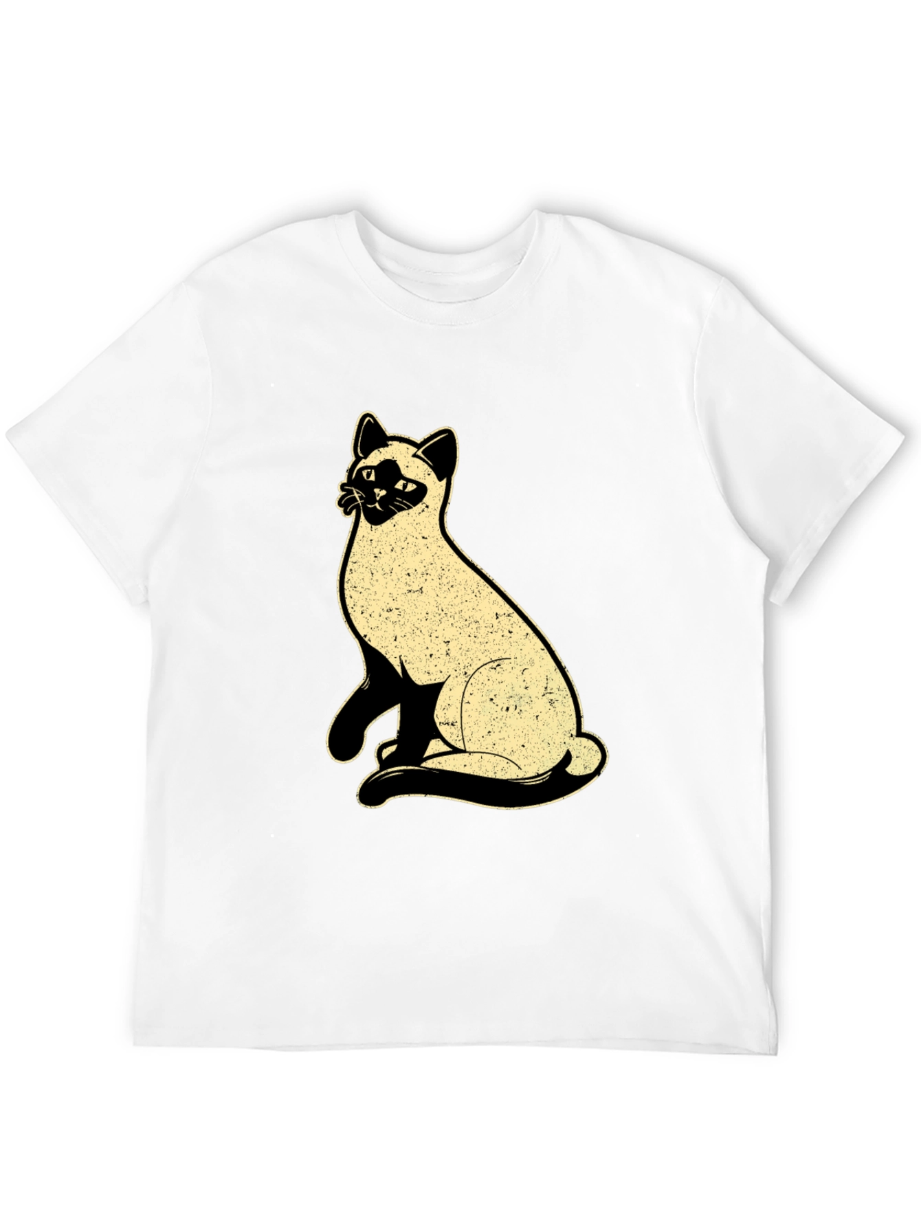 Siamese Cat Graphic Tee - Unisex Black T-Shirt