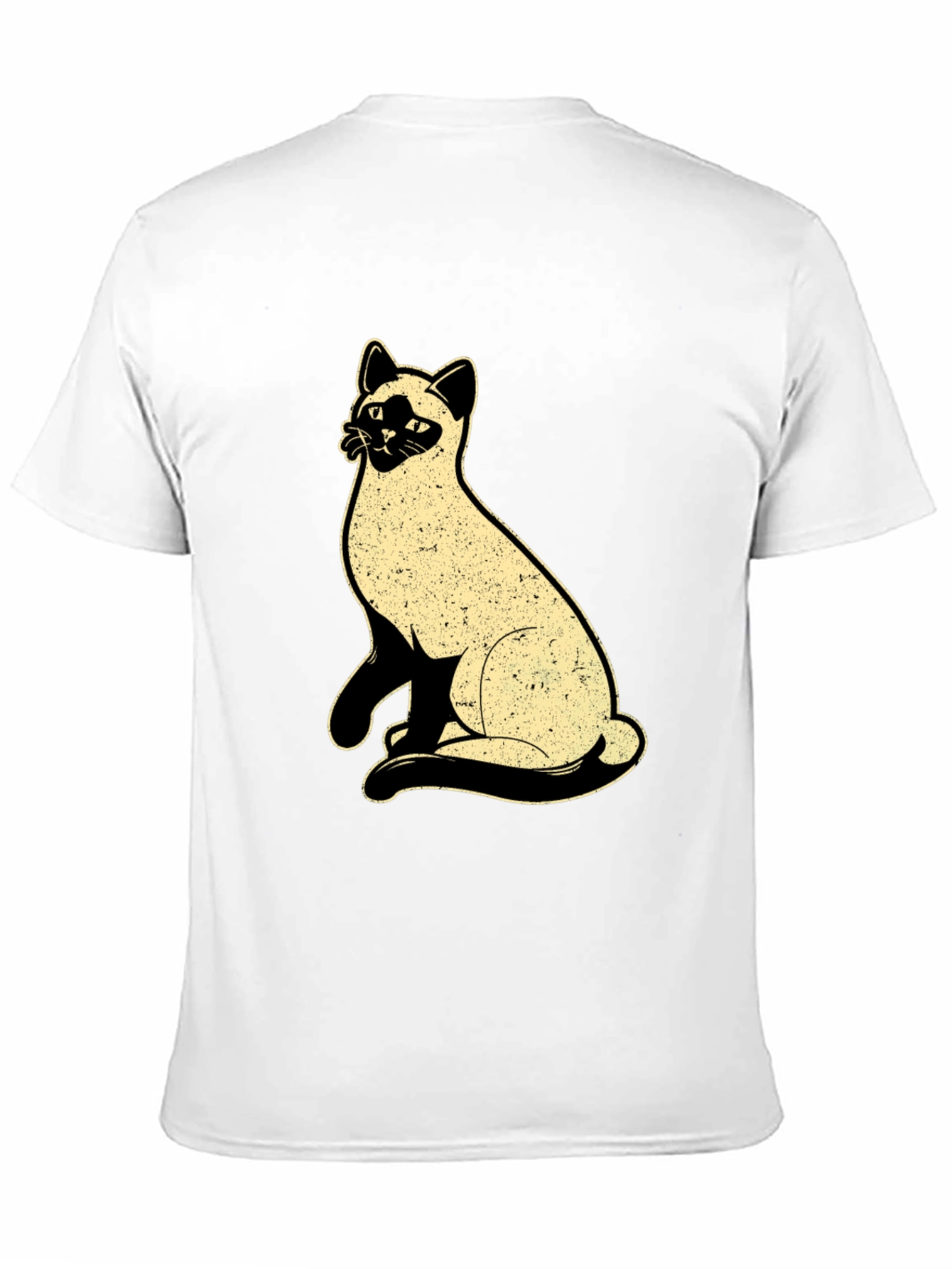 Siamese Cat Graphic Tee - Unisex Black T-Shirt