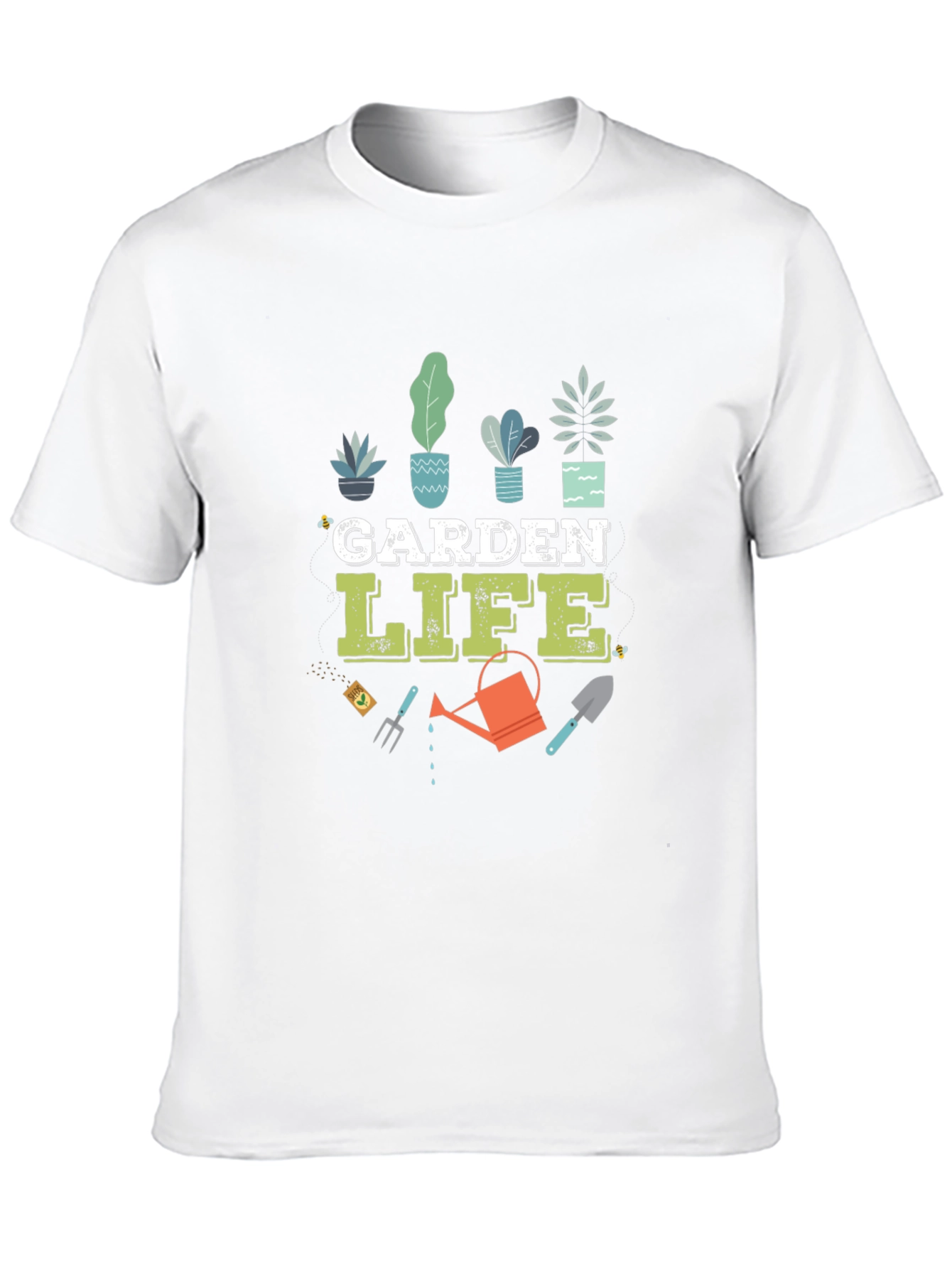Garden Life Graphic T-Shirt - Black Cotton Blend Tee