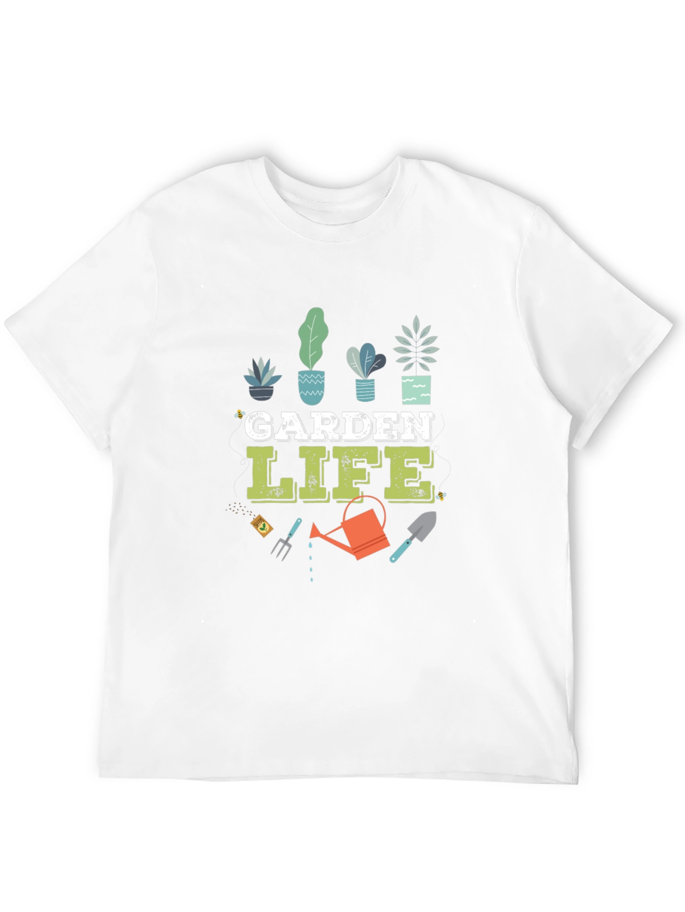 Garden Life Graphic T-Shirt - Black Cotton Blend Tee