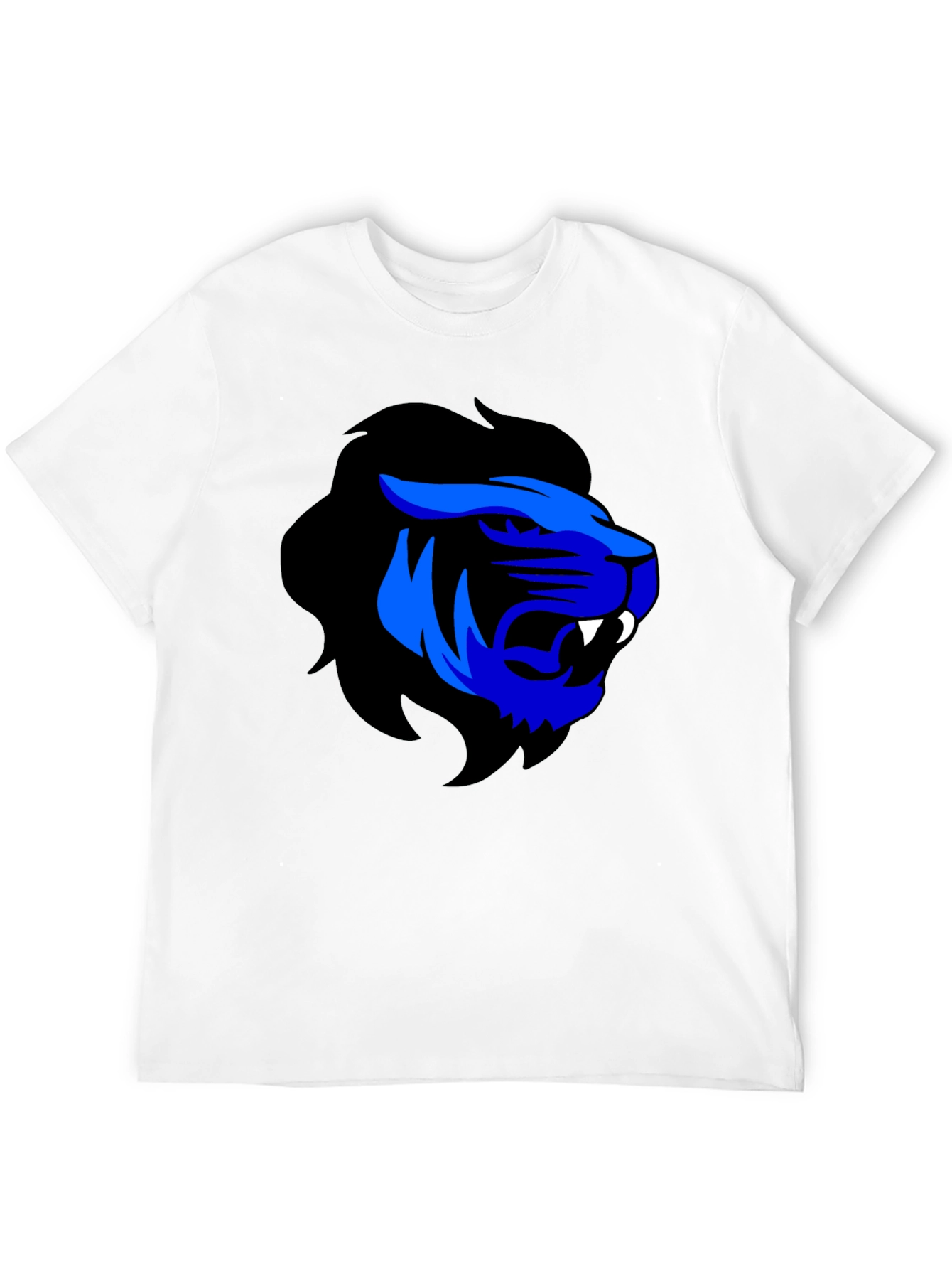 Blue Lion Graphic Black T-Shirt