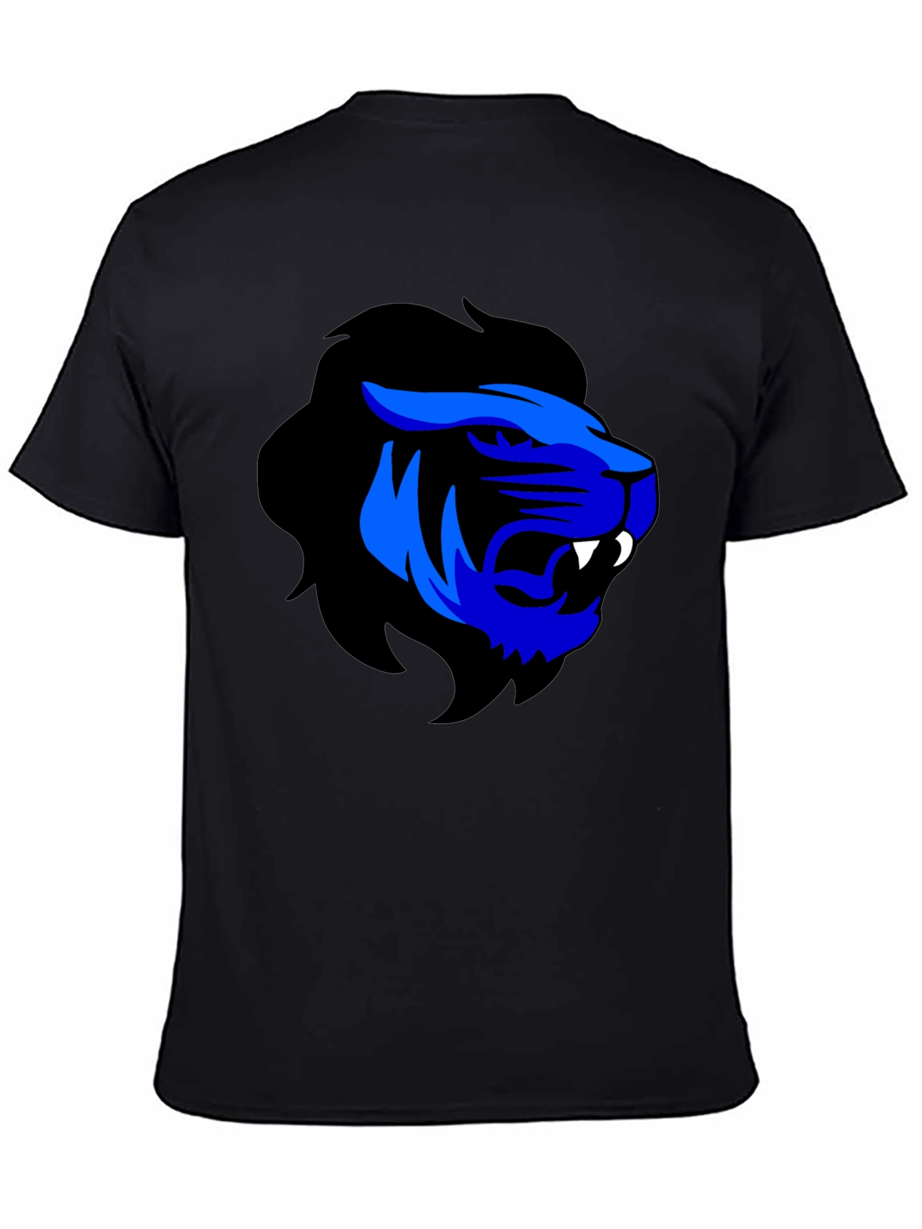 Blue Lion Graphic Black T-Shirt