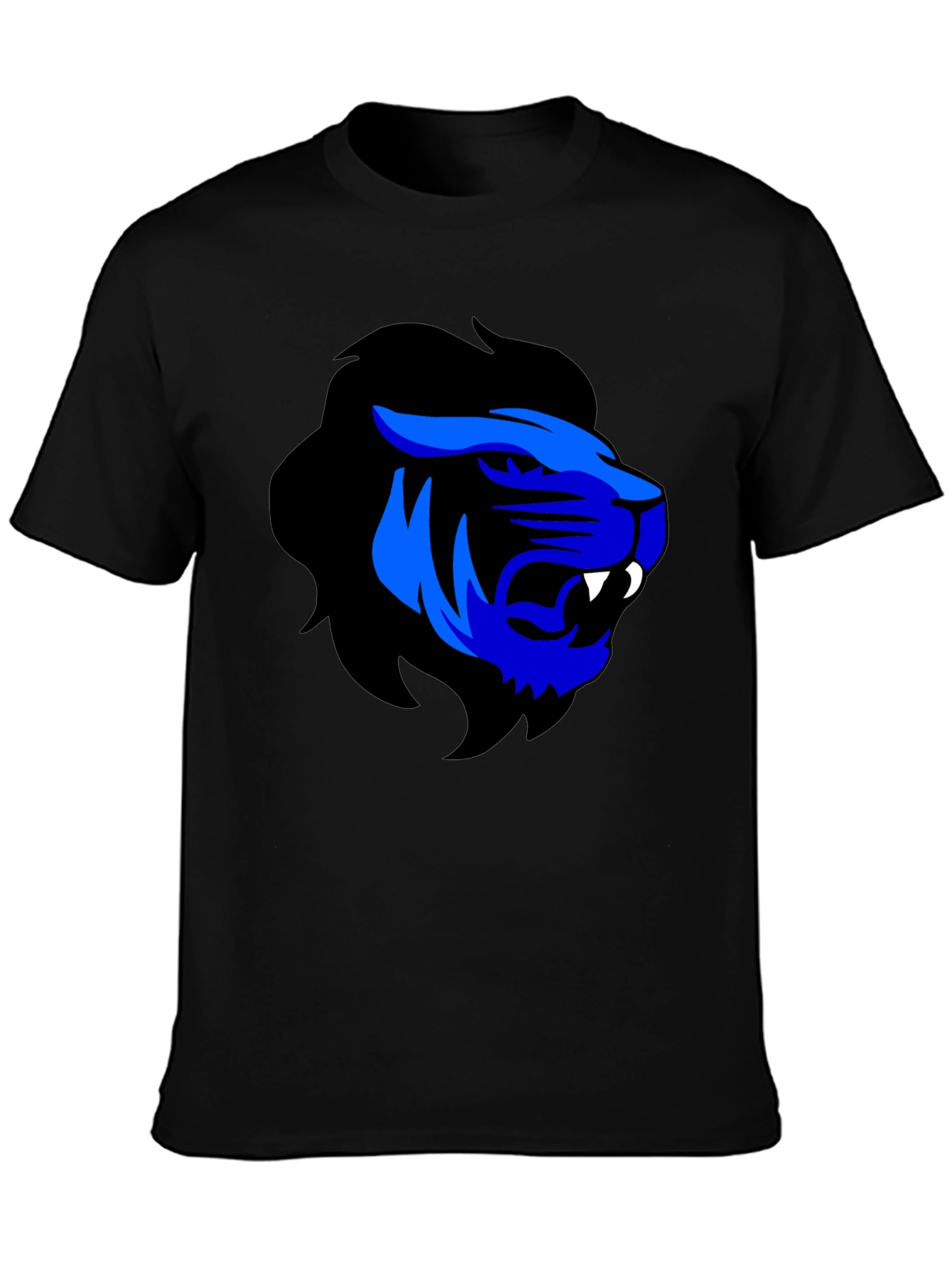 Blue Lion Graphic Black T-Shirt