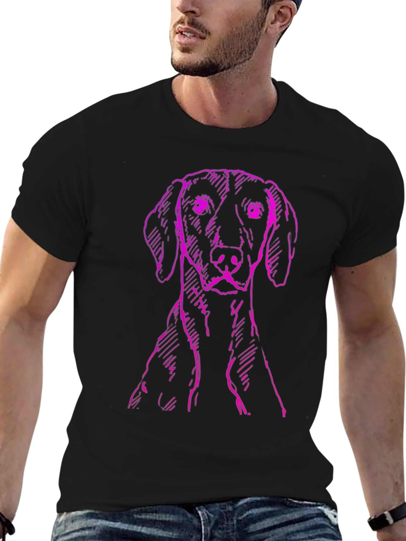Dog Sketch Graphic T-Shirt