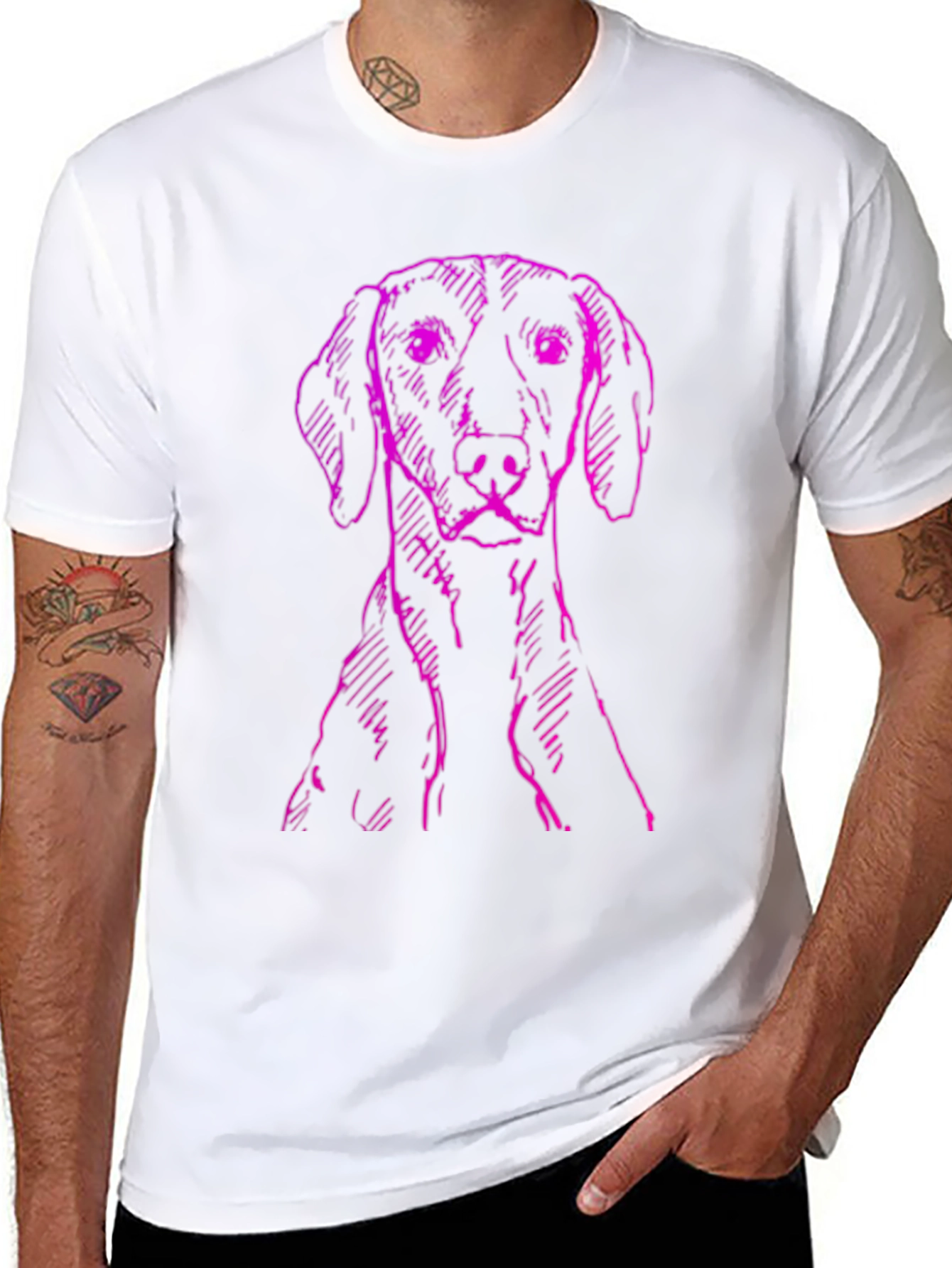 Dog Sketch Graphic T-Shirt