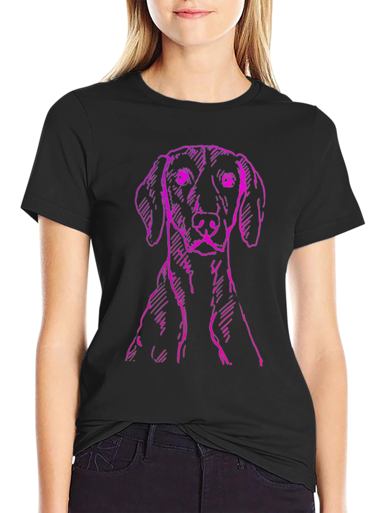 Dog Sketch Graphic T-Shirt