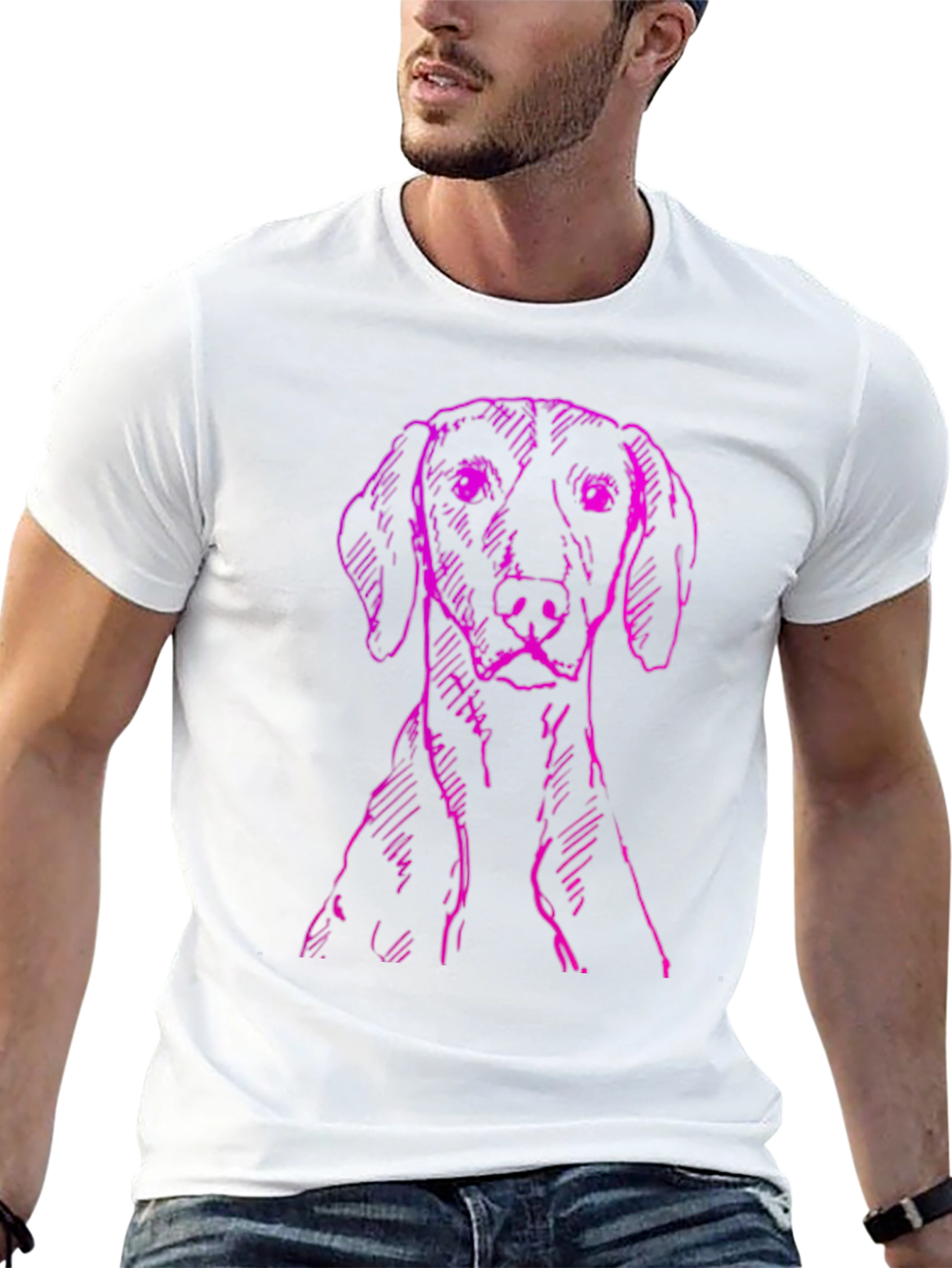 Dog Sketch Graphic T-Shirt