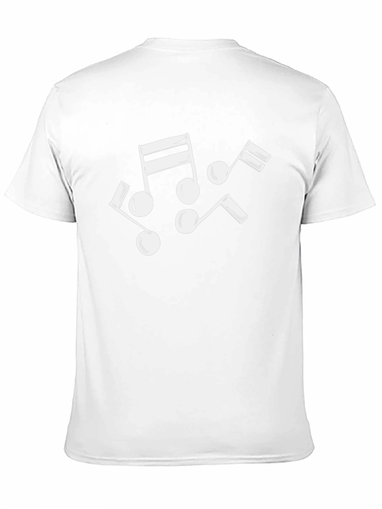 Musical Notes Graphic Tee - Black Cotton T-Shirt