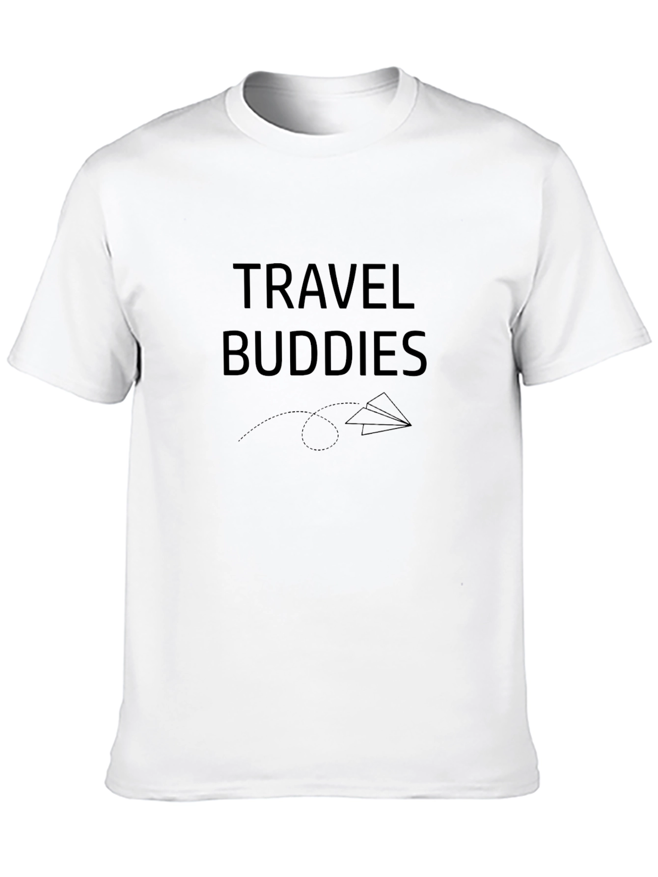 Travel Buddies Black Graphic Tee