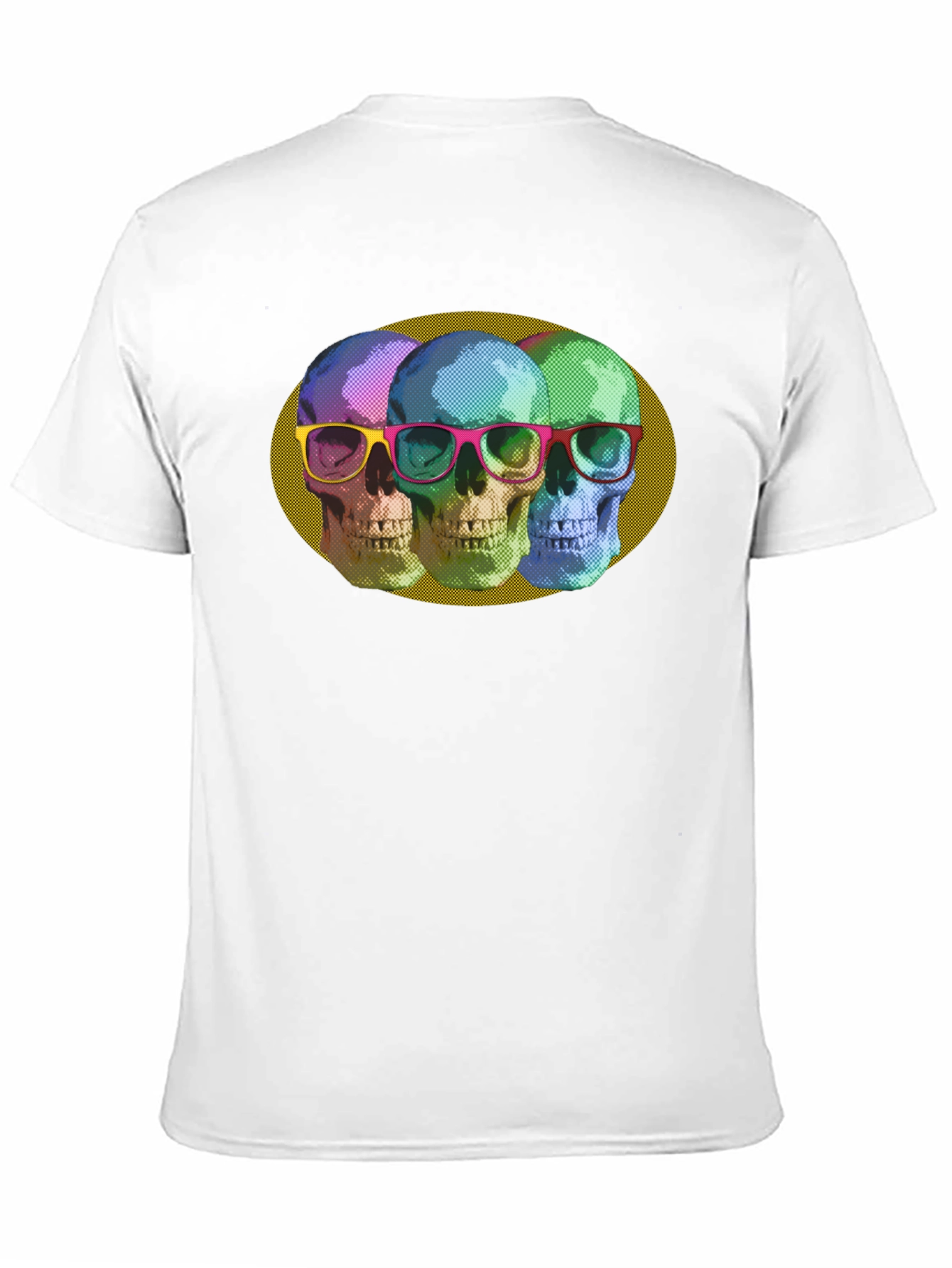 Skull Trio Graphic Print T-Shirt - Bold & Stylish