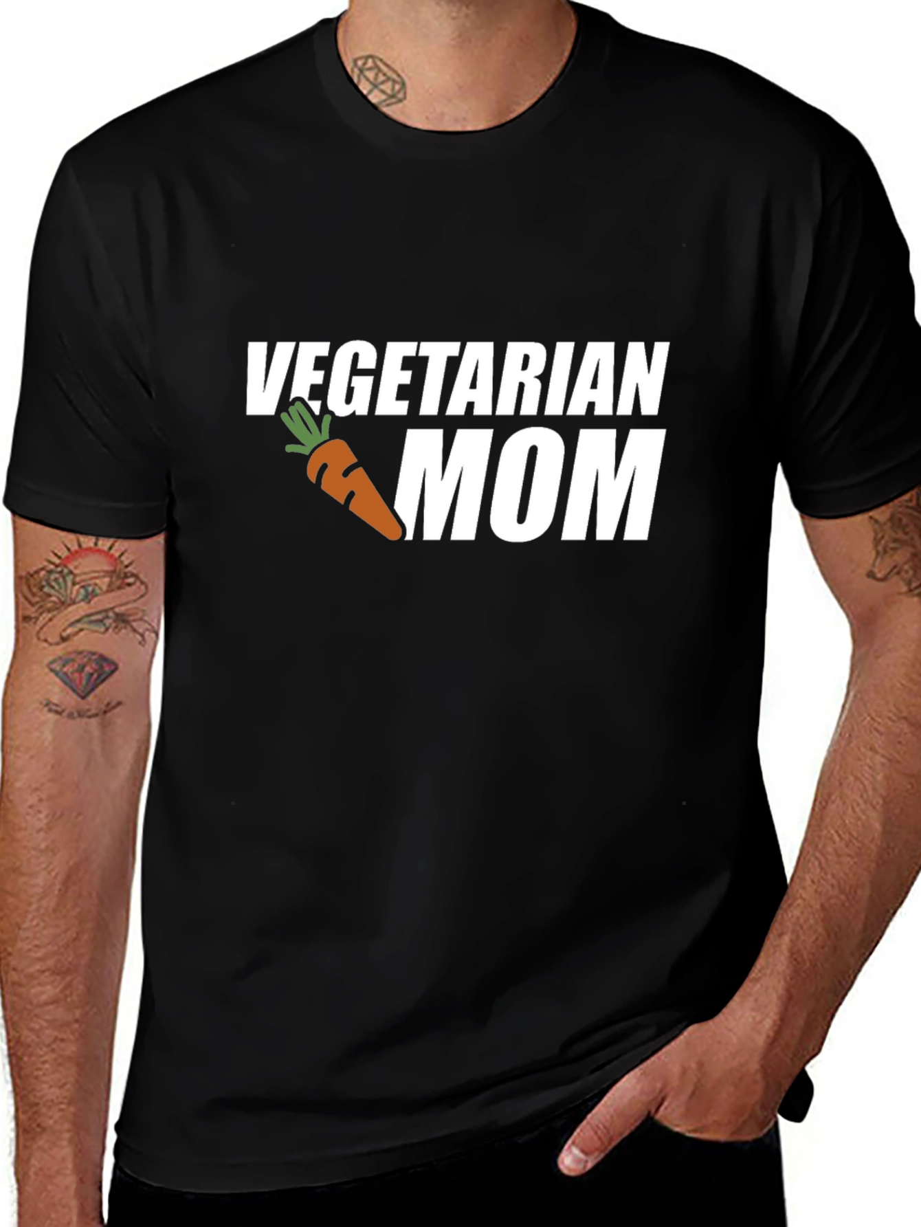 Vegetarian Mom T-Shirt: Carrot Graphic Tee