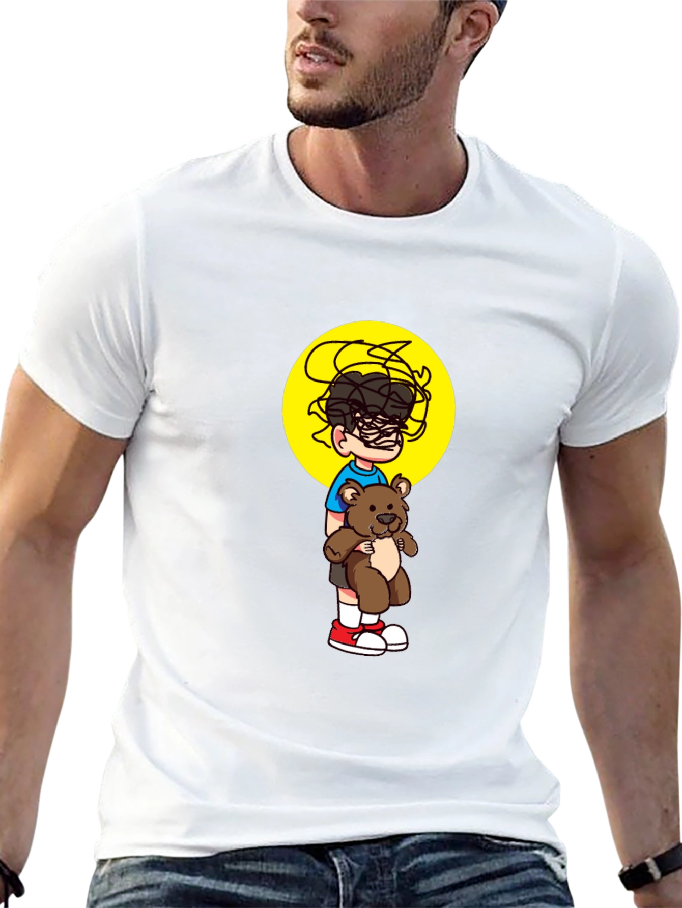 Boy with Teddy Graphic Tee