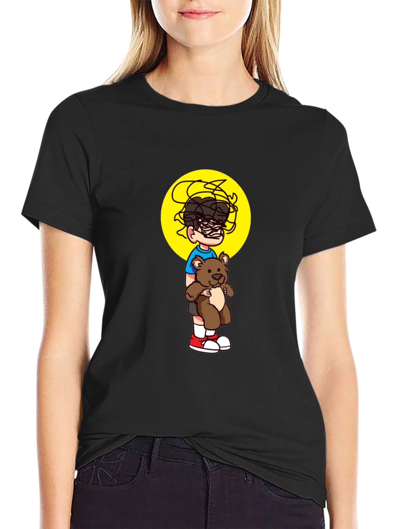 Boy with Teddy Graphic Tee