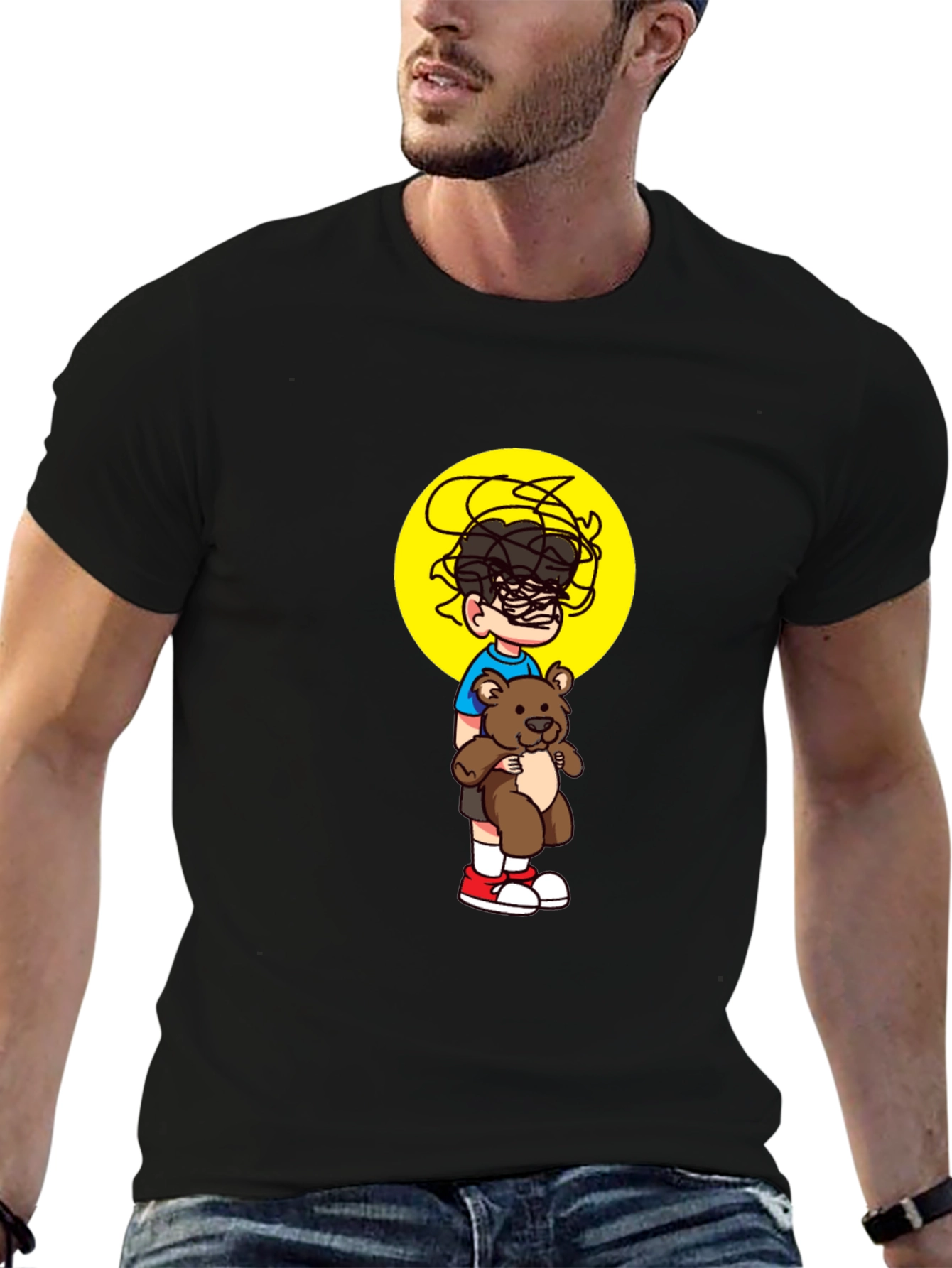 Boy with Teddy Graphic Tee