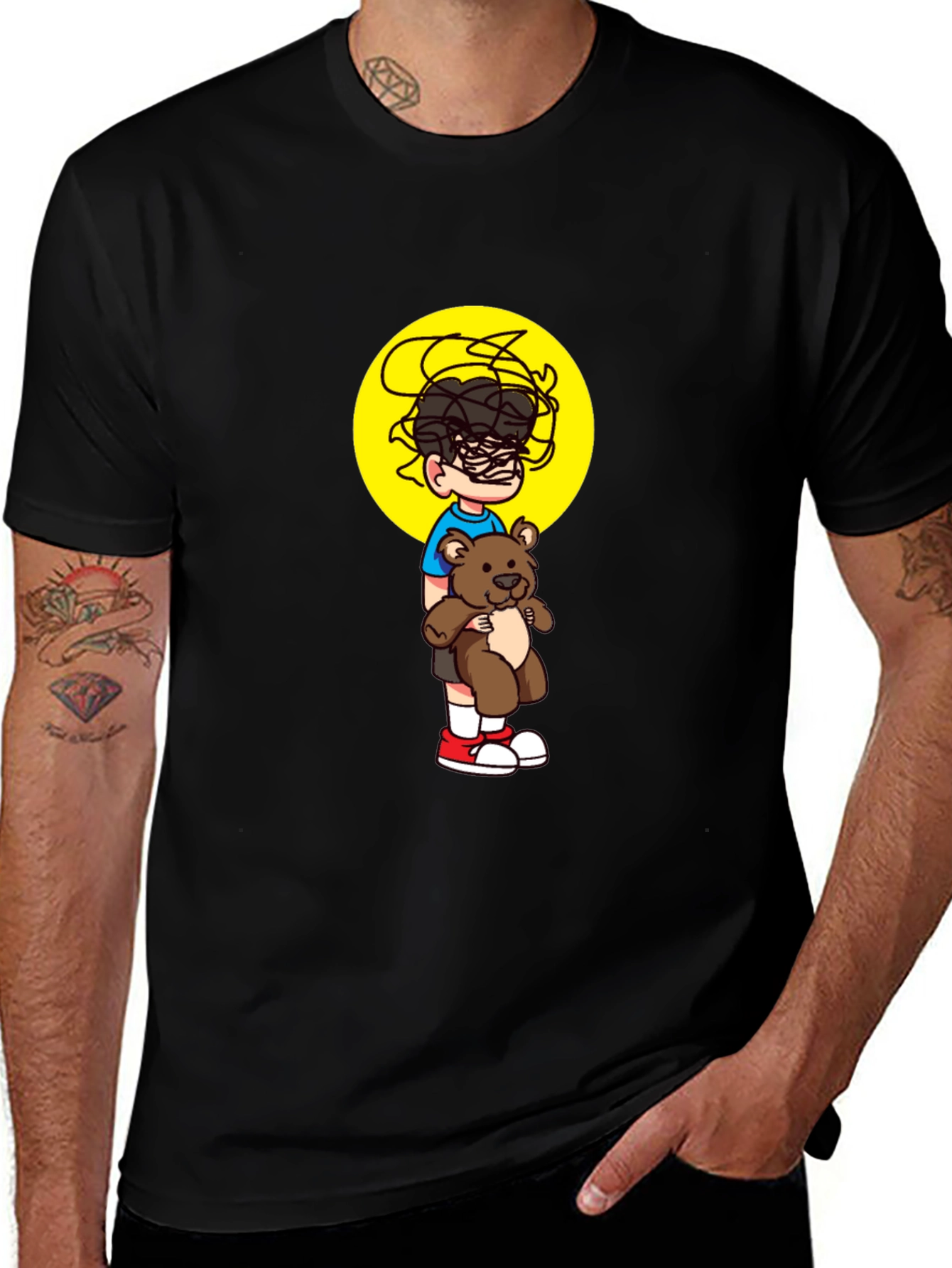 Boy with Teddy Graphic Tee