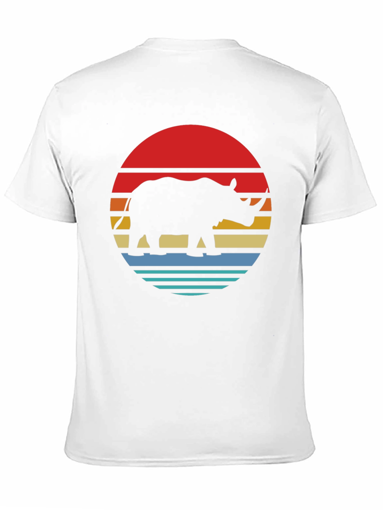 Retro Rhino Sunset Graphic Tee