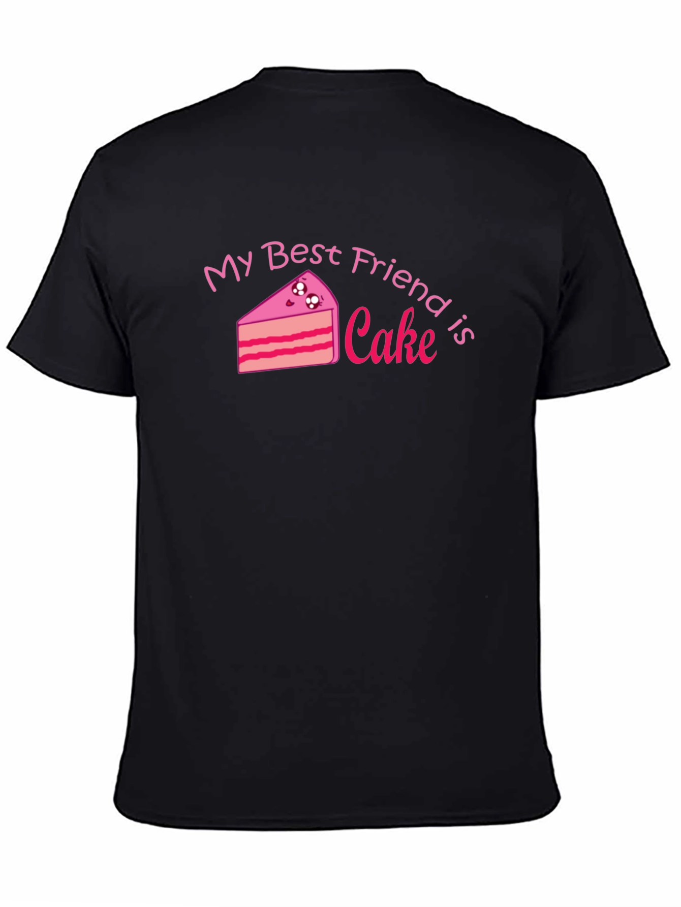 My Best Friend is Cake - Black Graphic Tee