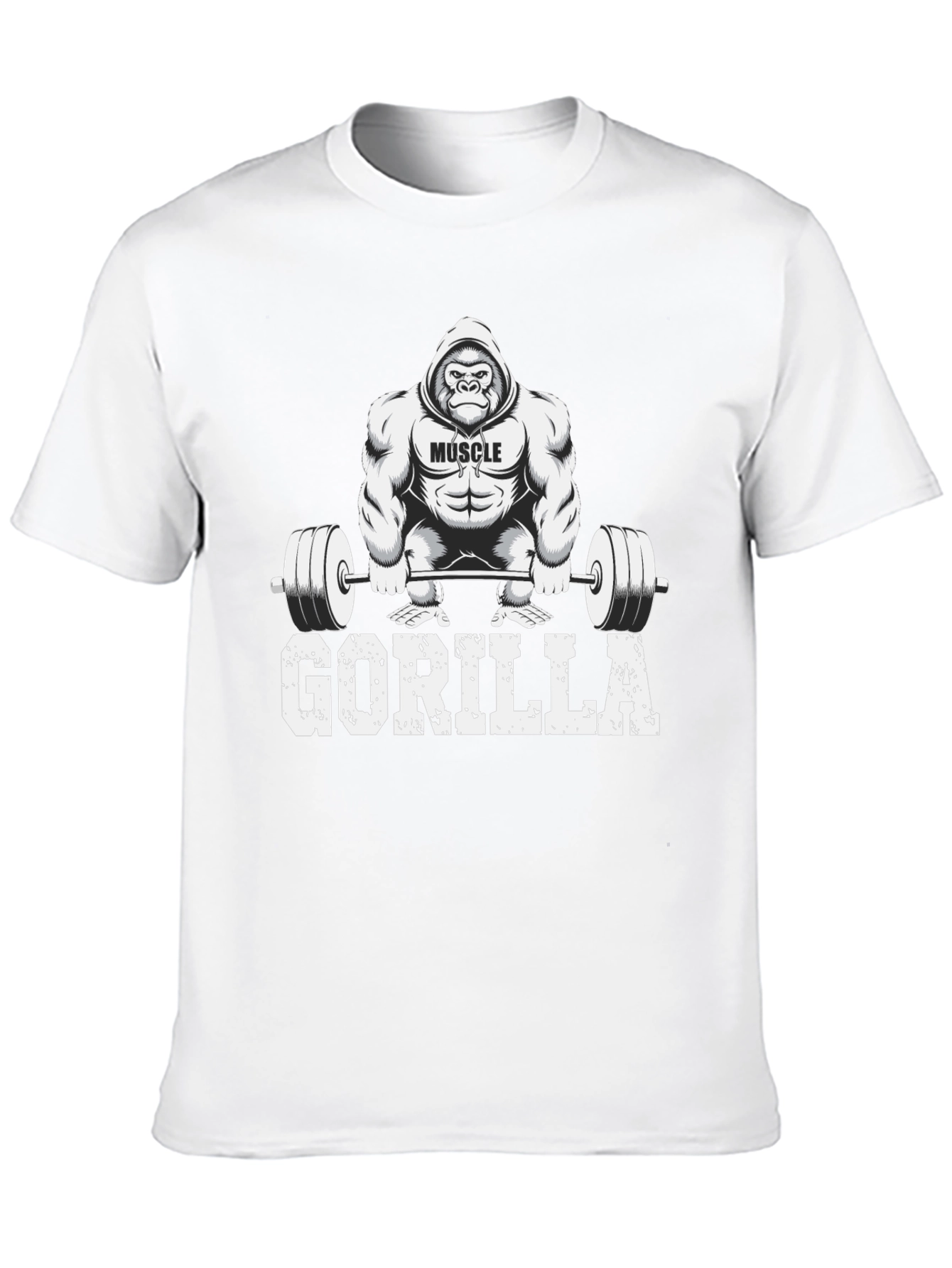 Muscle Gorilla Weightlifting Graphic Tee