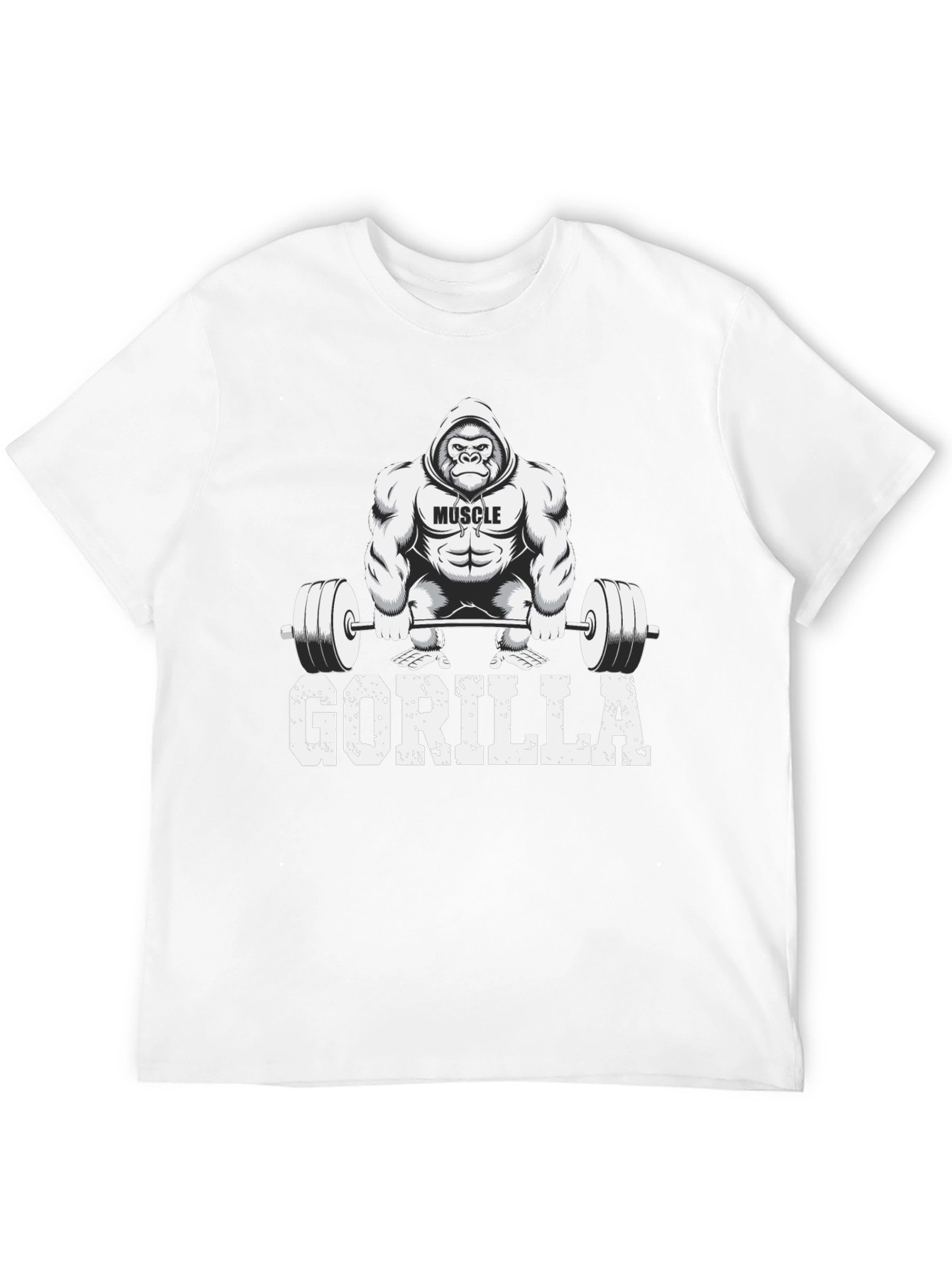 Muscle Gorilla Weightlifting Graphic Tee