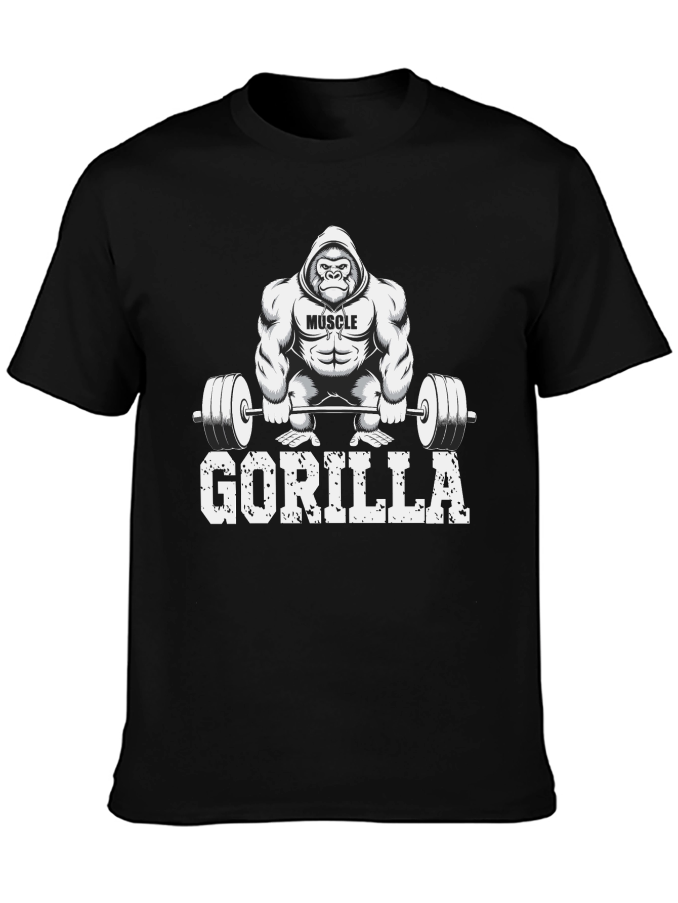 Muscle Gorilla Weightlifting Graphic Tee