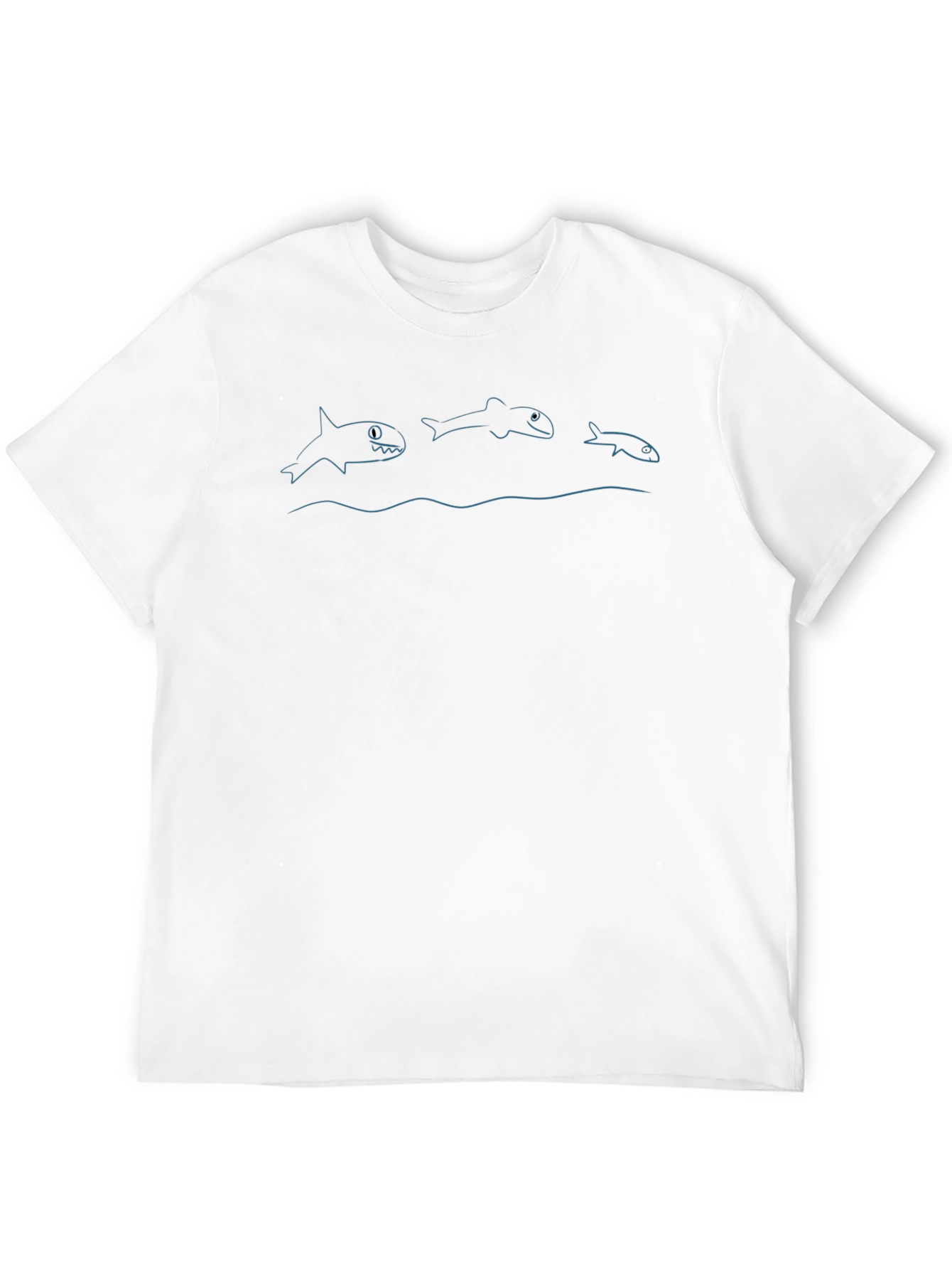 Shark Evolution Graphic Tee - Black Casual