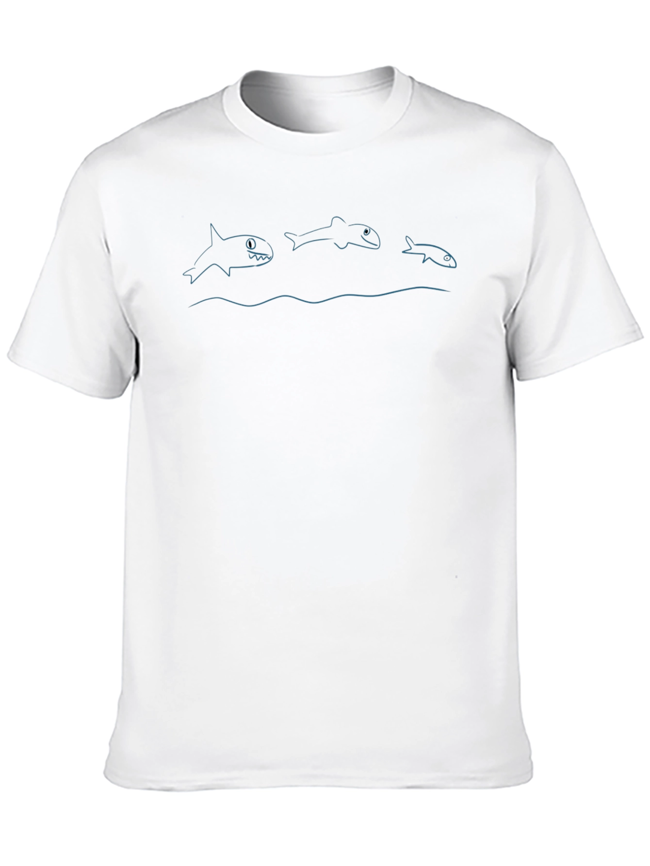 Shark Evolution Graphic Tee - Black Casual