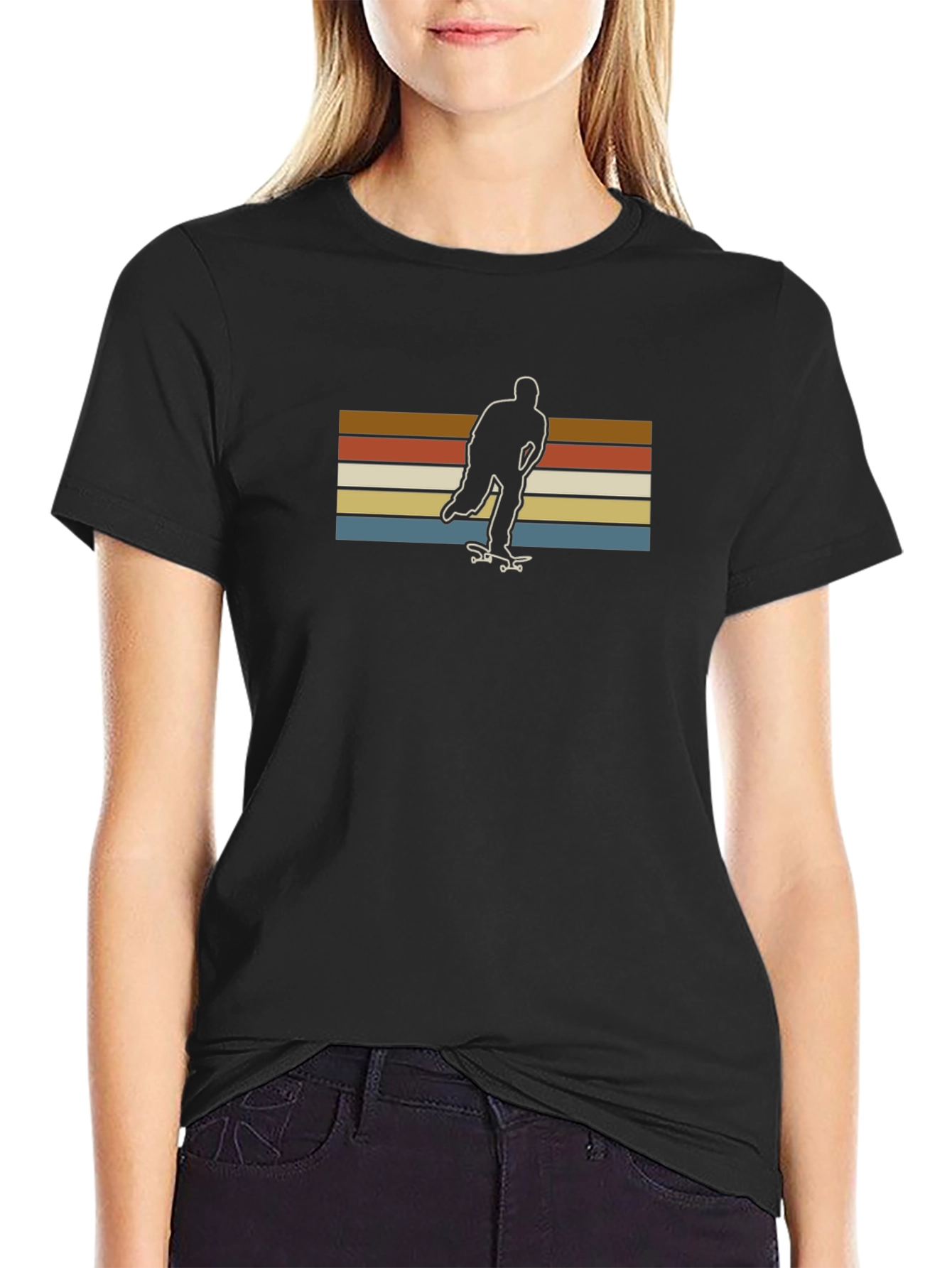 Retro Skateboarder Graphic T-Shirt