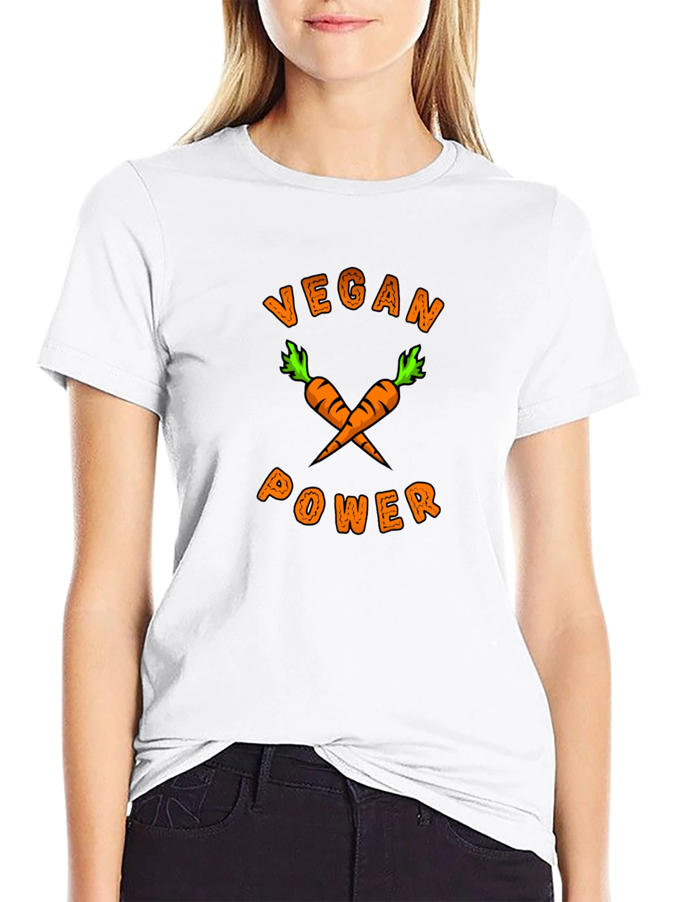 Vegan Power Carrot Graphic T-Shirt