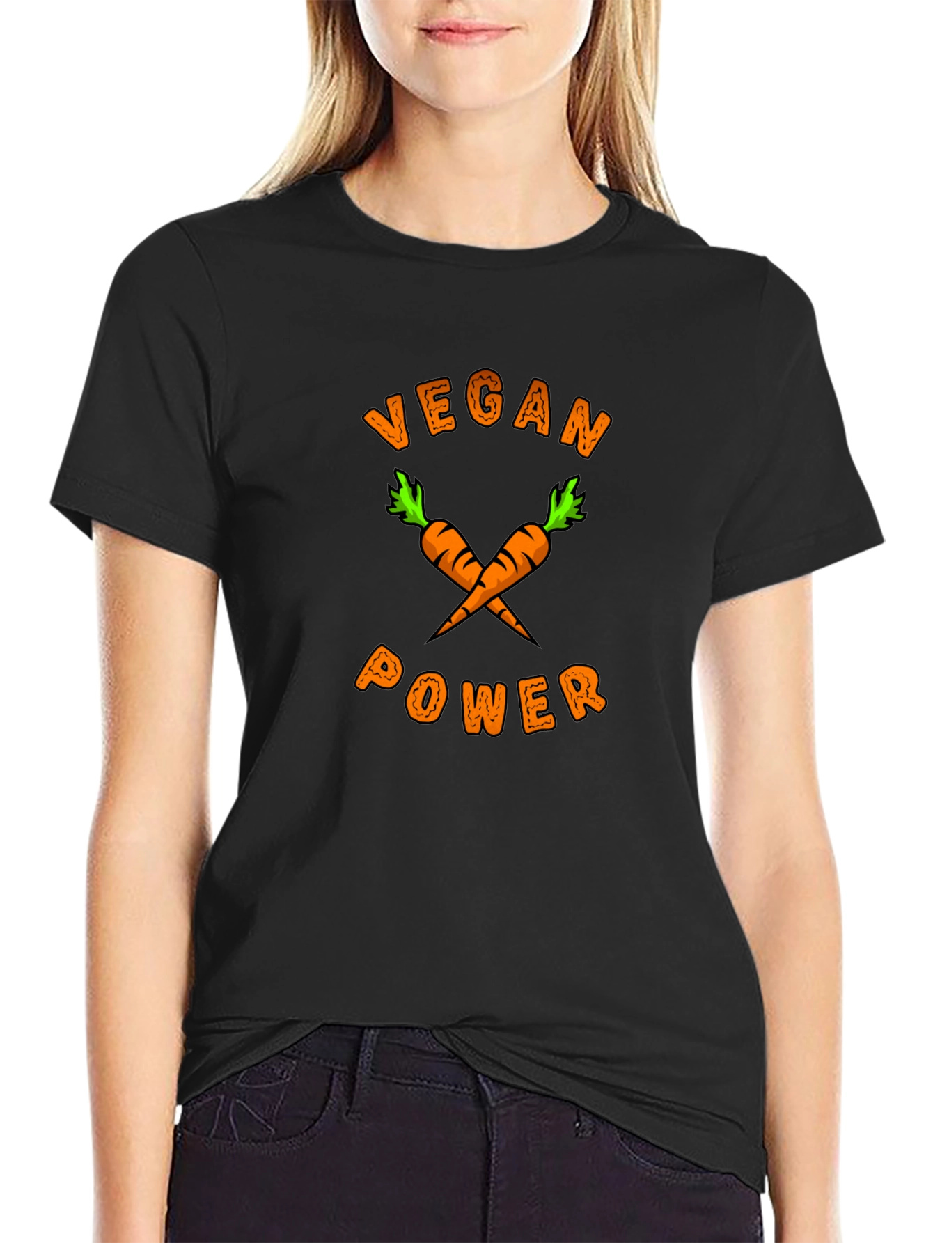 Vegan Power Carrot Graphic T-Shirt