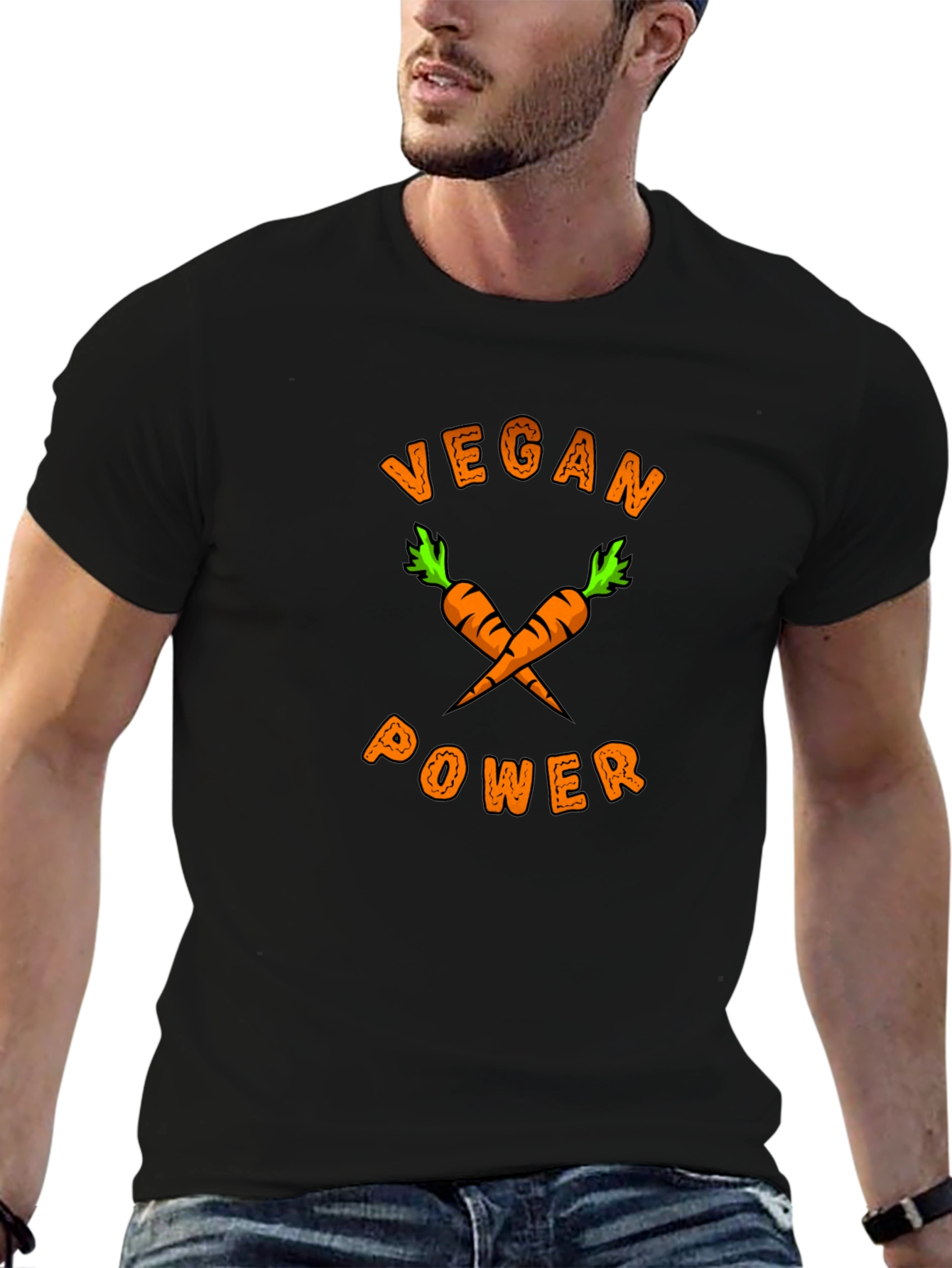 Vegan Power Carrot Graphic T-Shirt