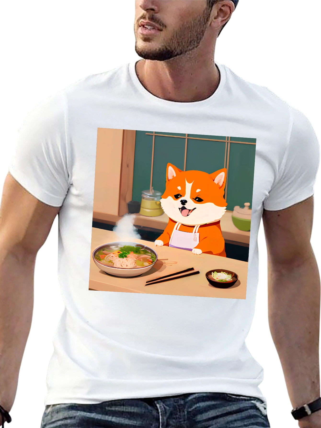 Chef Dog T-Shirt - Anime Style