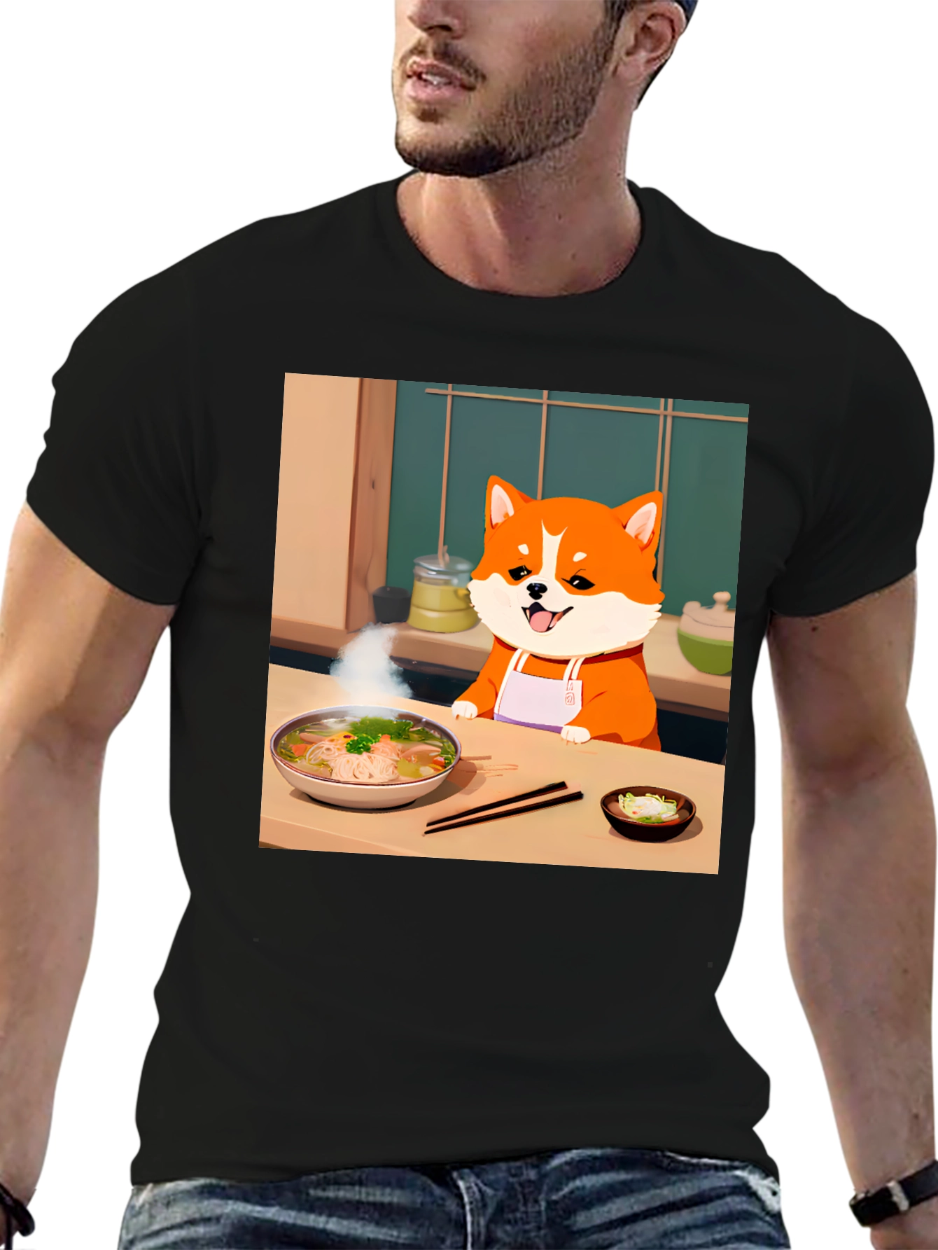 Chef Dog T-Shirt - Anime Style
