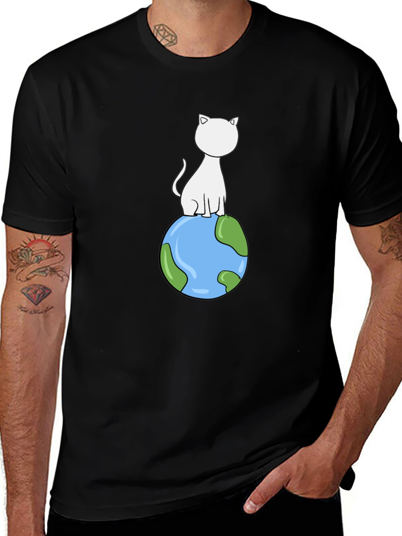 Cat on World T-Shirt