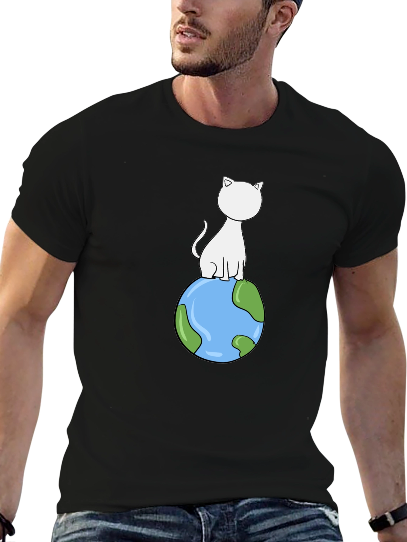 Cat on World T-Shirt