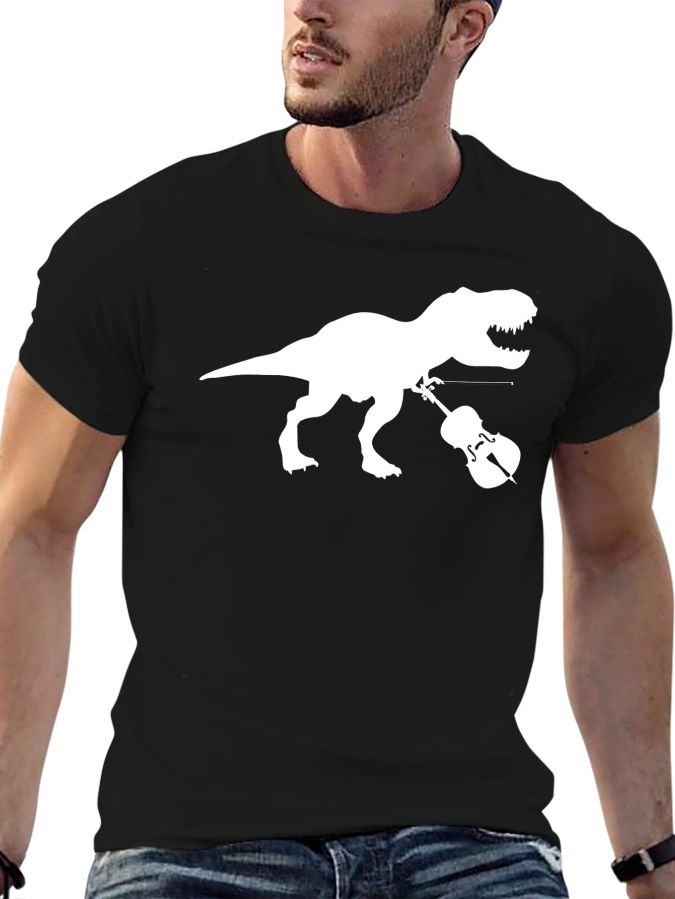 Dinosaur Violin T-Shirt - Black