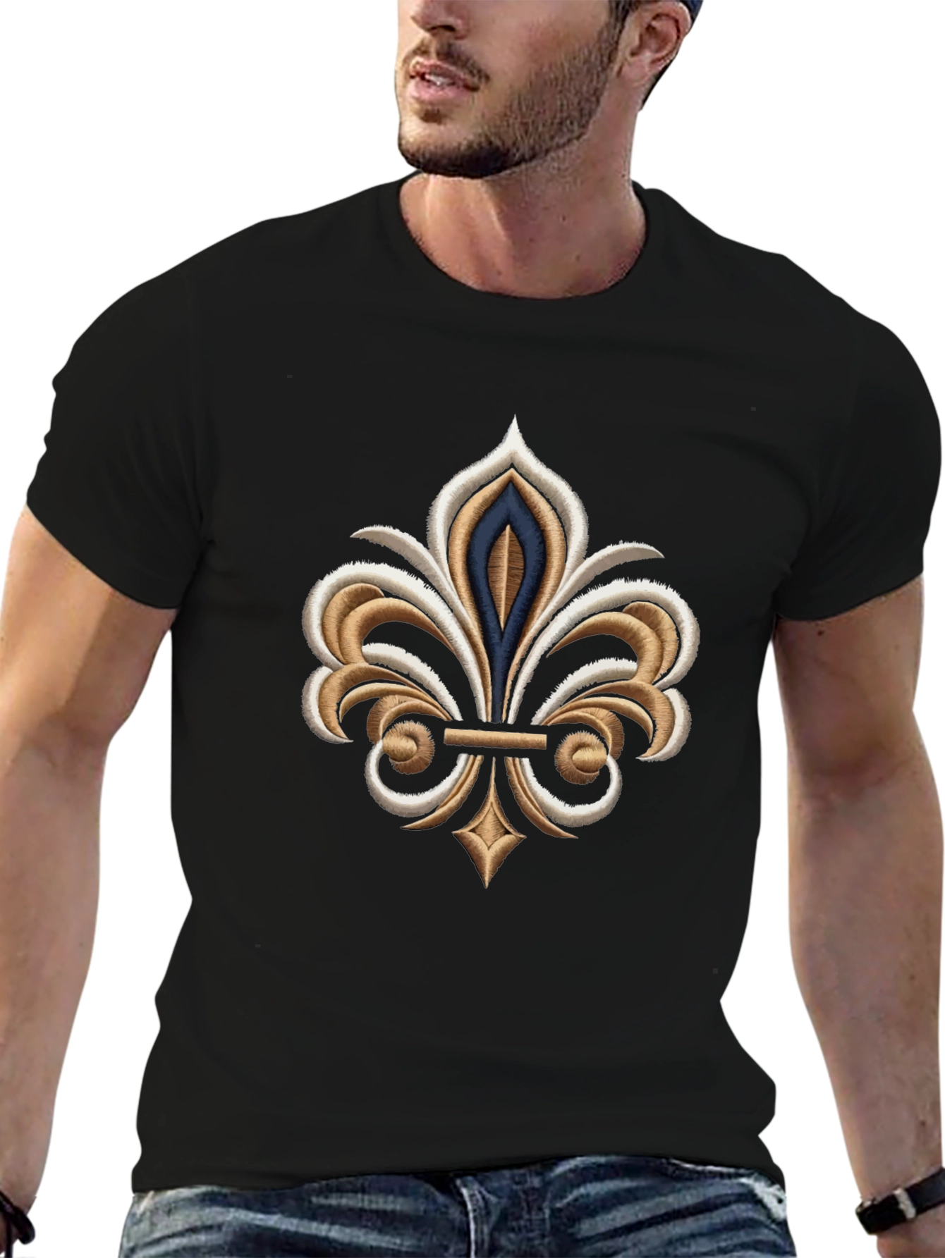 Fleur-de-lis Graphic Black T-Shirt