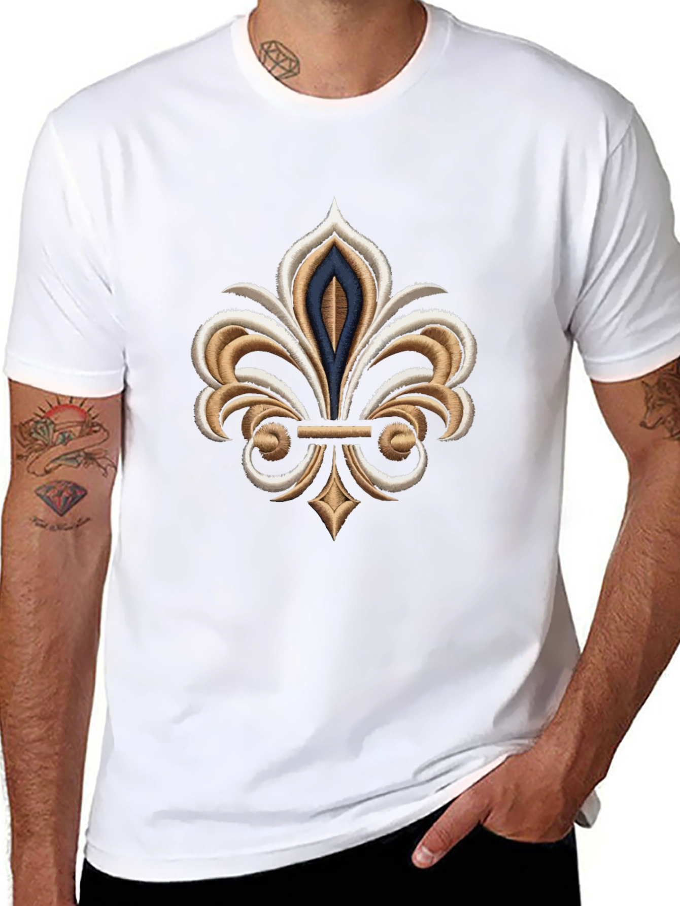 Fleur-de-lis Graphic Black T-Shirt