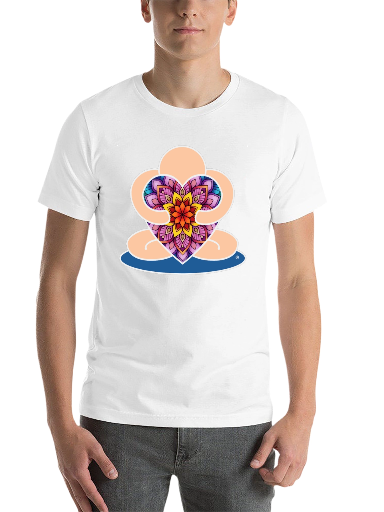 Meditative Heart Mandala Graphic Tee