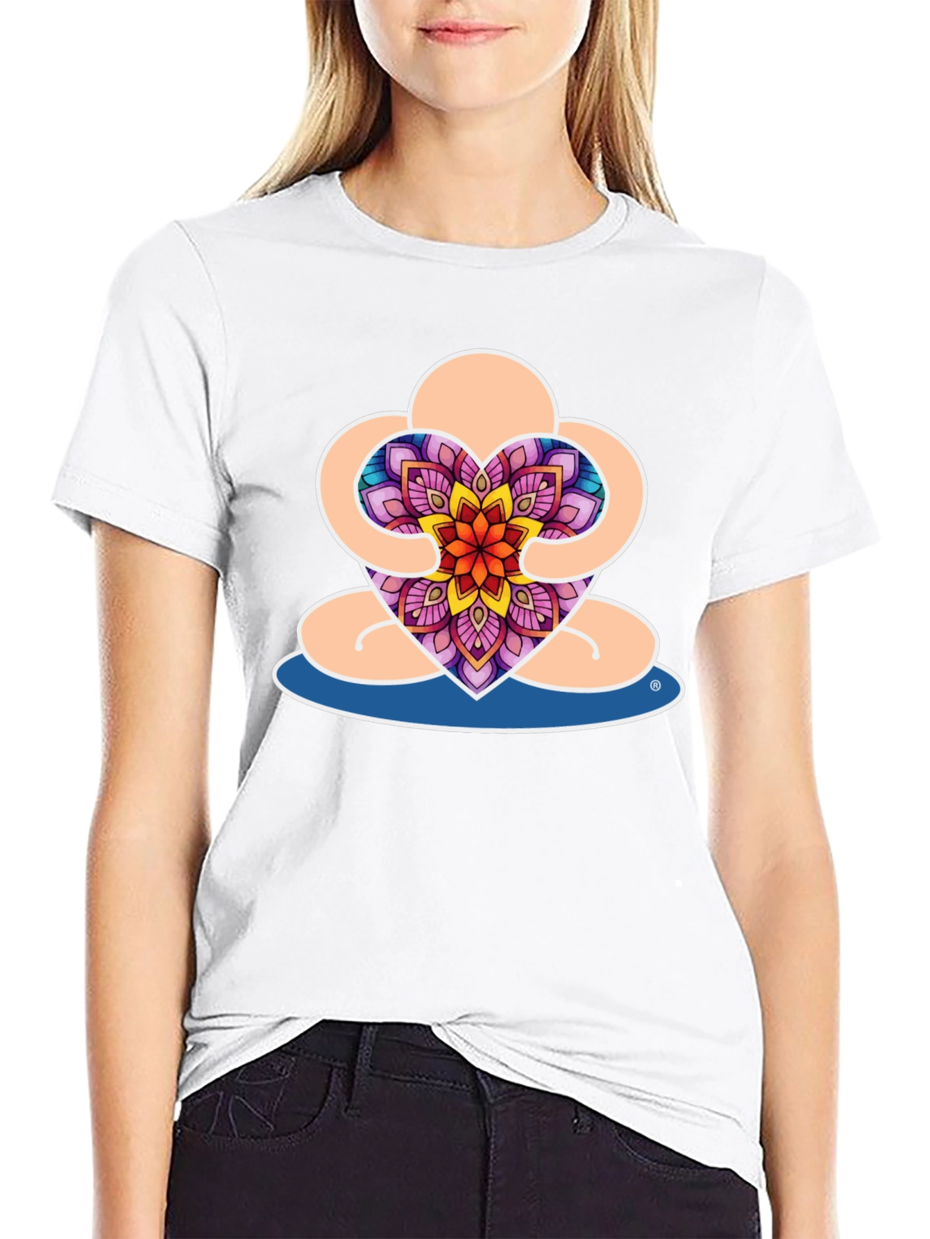 Meditative Heart Mandala Graphic Tee