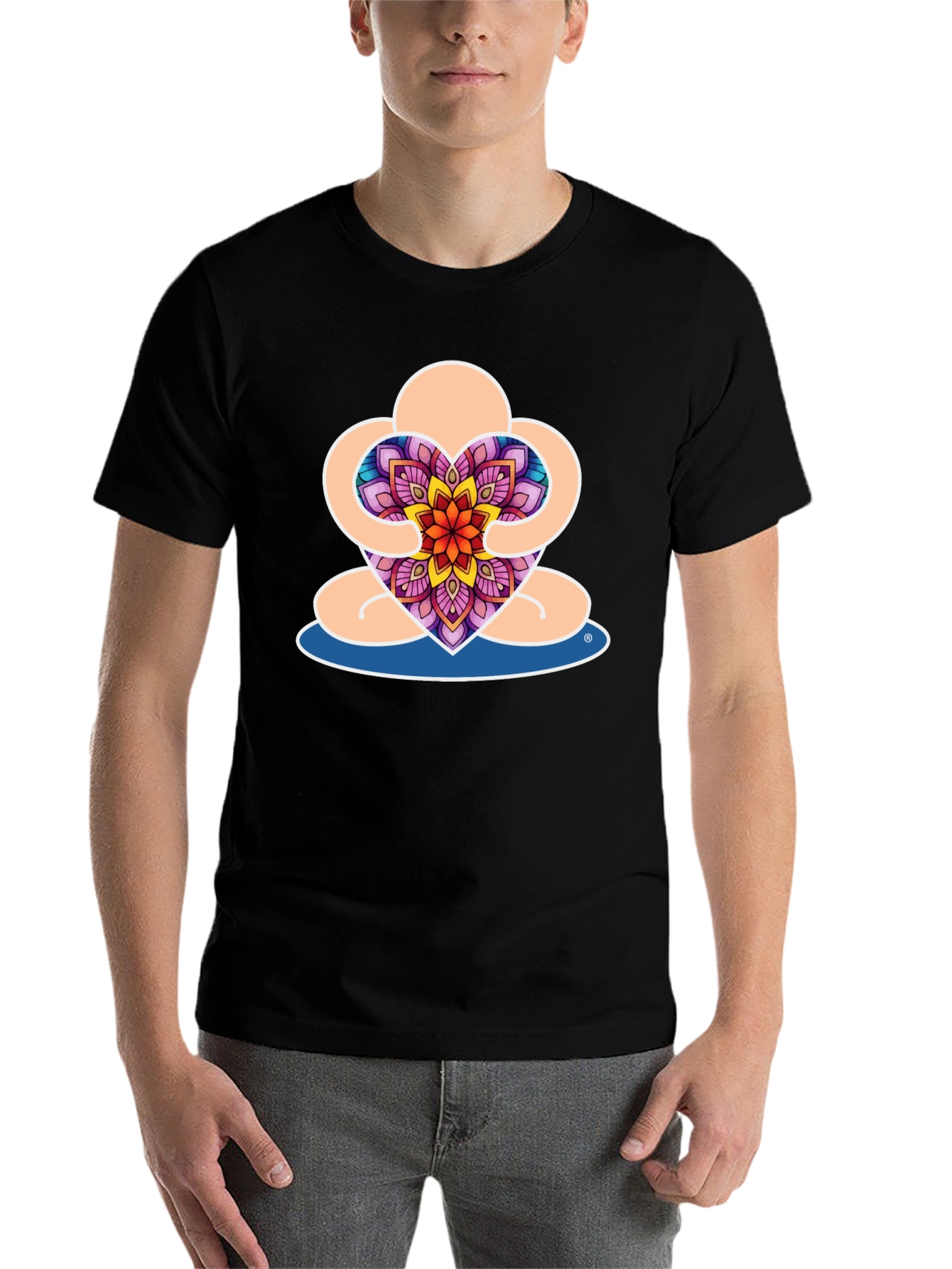 Meditative Heart Mandala Graphic Tee