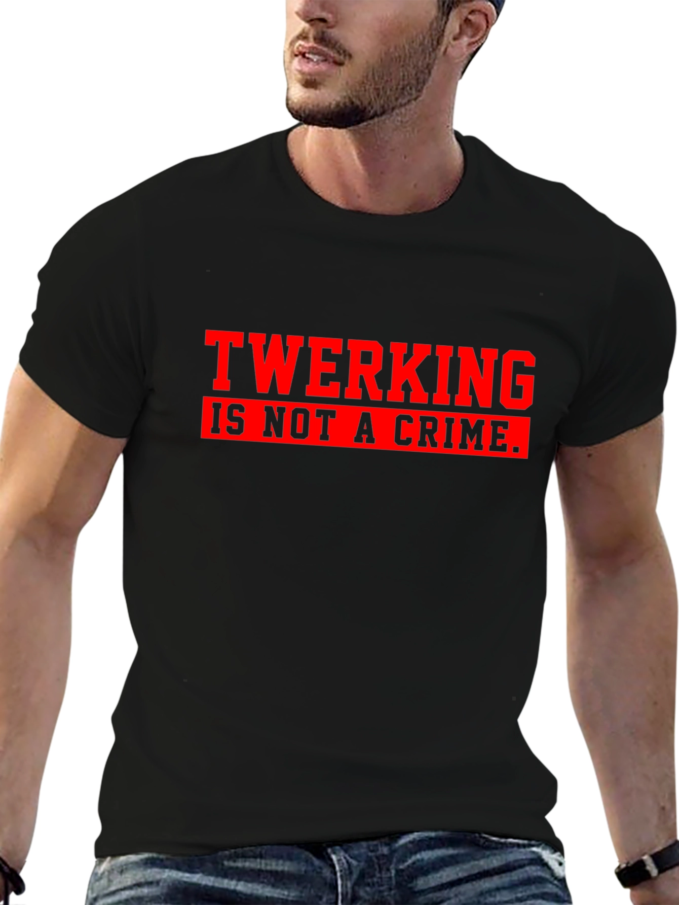 Twerking Is Not a Crime Graphic Tee - Black