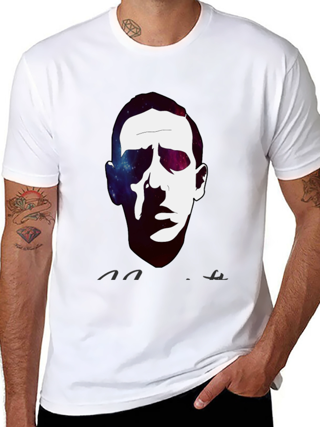 Cosmic Portrait Black T-Shirt
